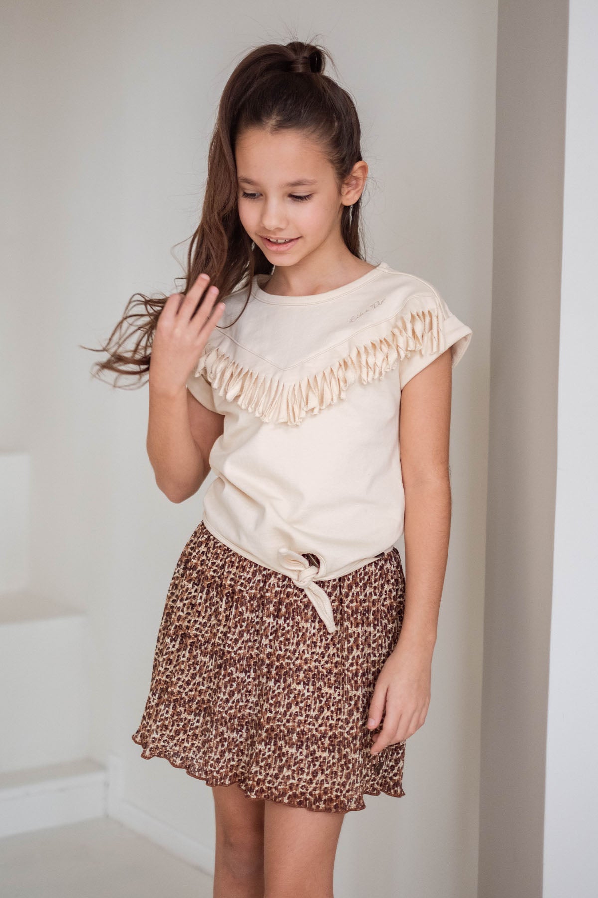 Sasha Skirt Leopard Latte