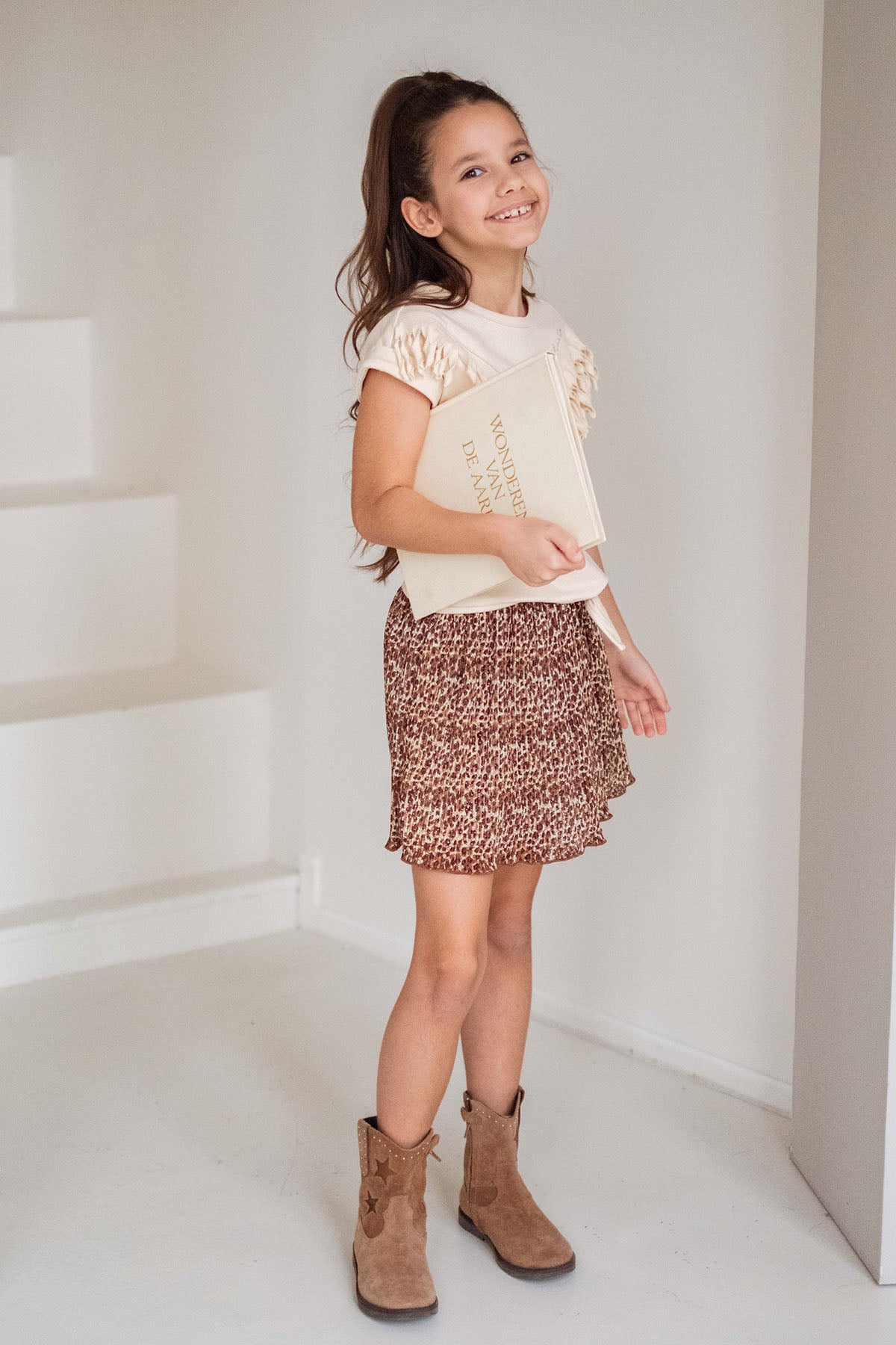 Sasha Skirt Leopard Latte