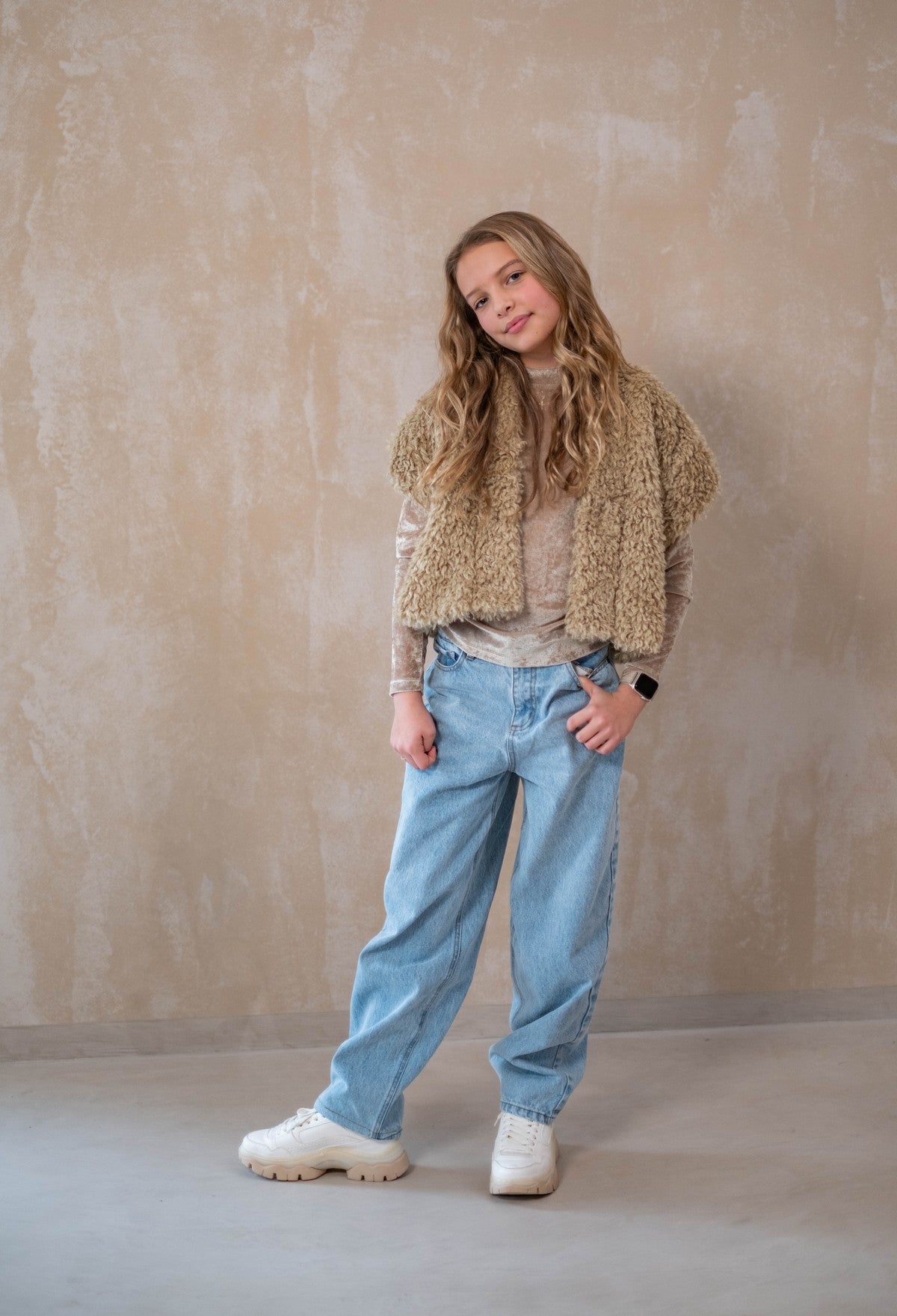Djo Flo young faux fur pistache