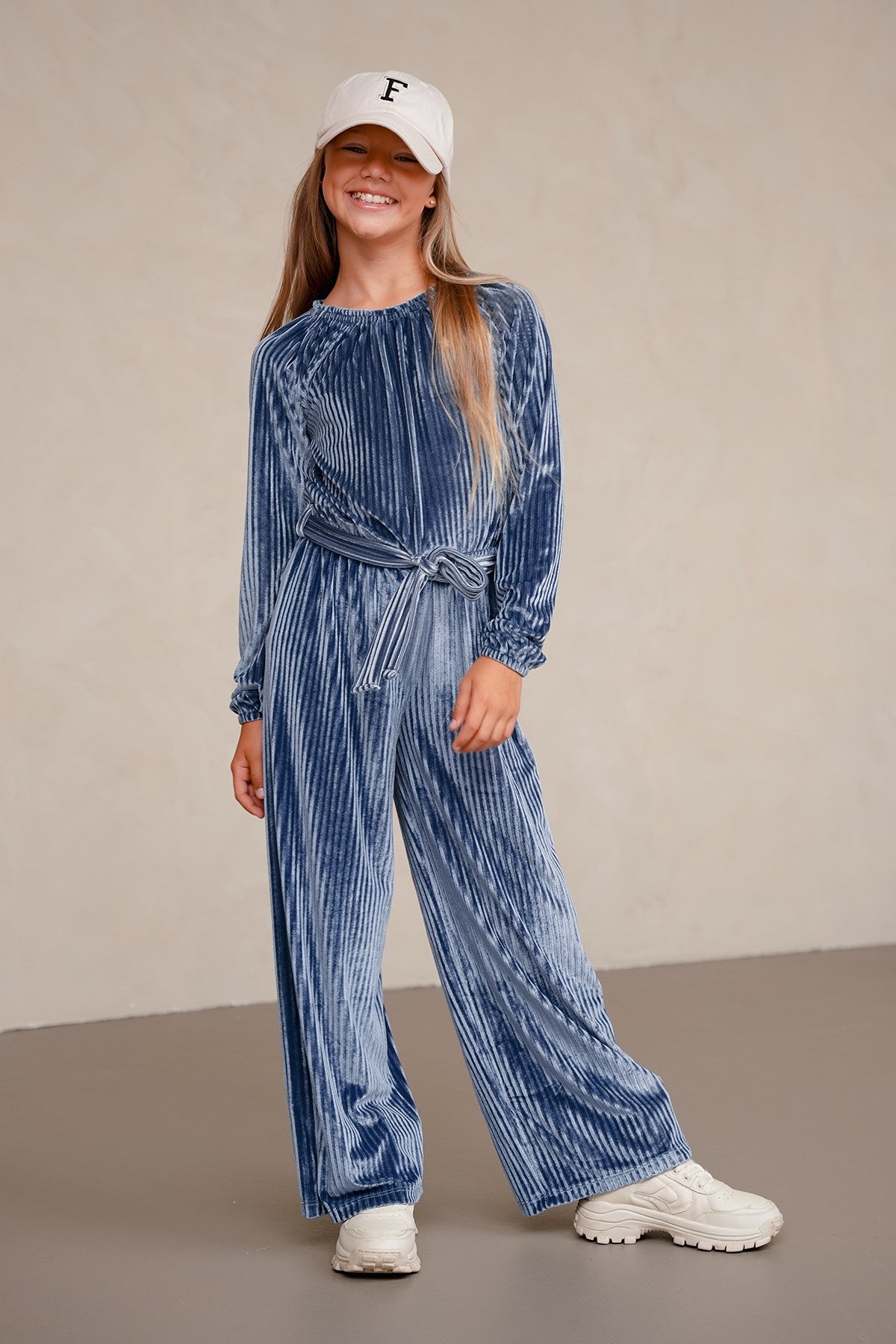 Bella Flo girls velvet jumpsuit
