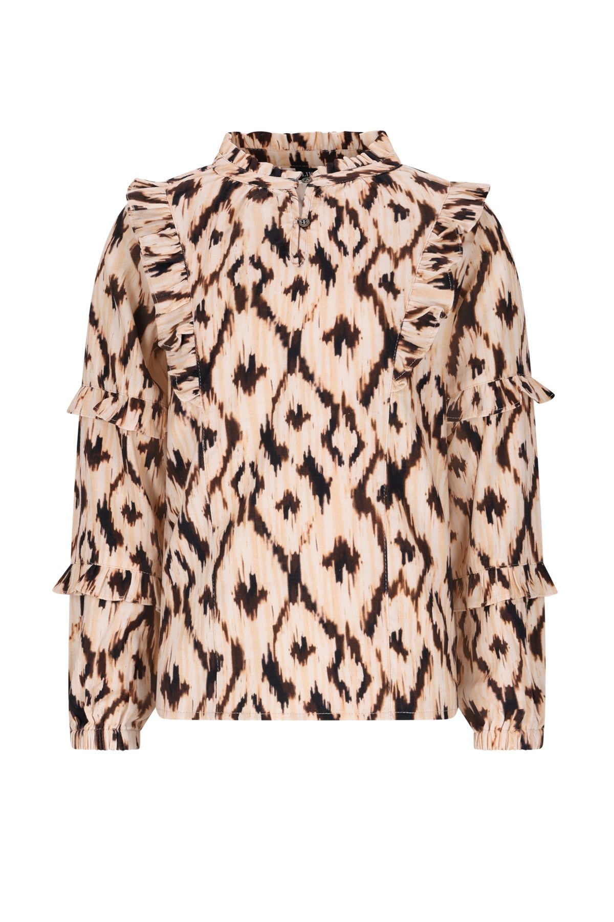 Carlin Flo girls woven blouse with ruffle