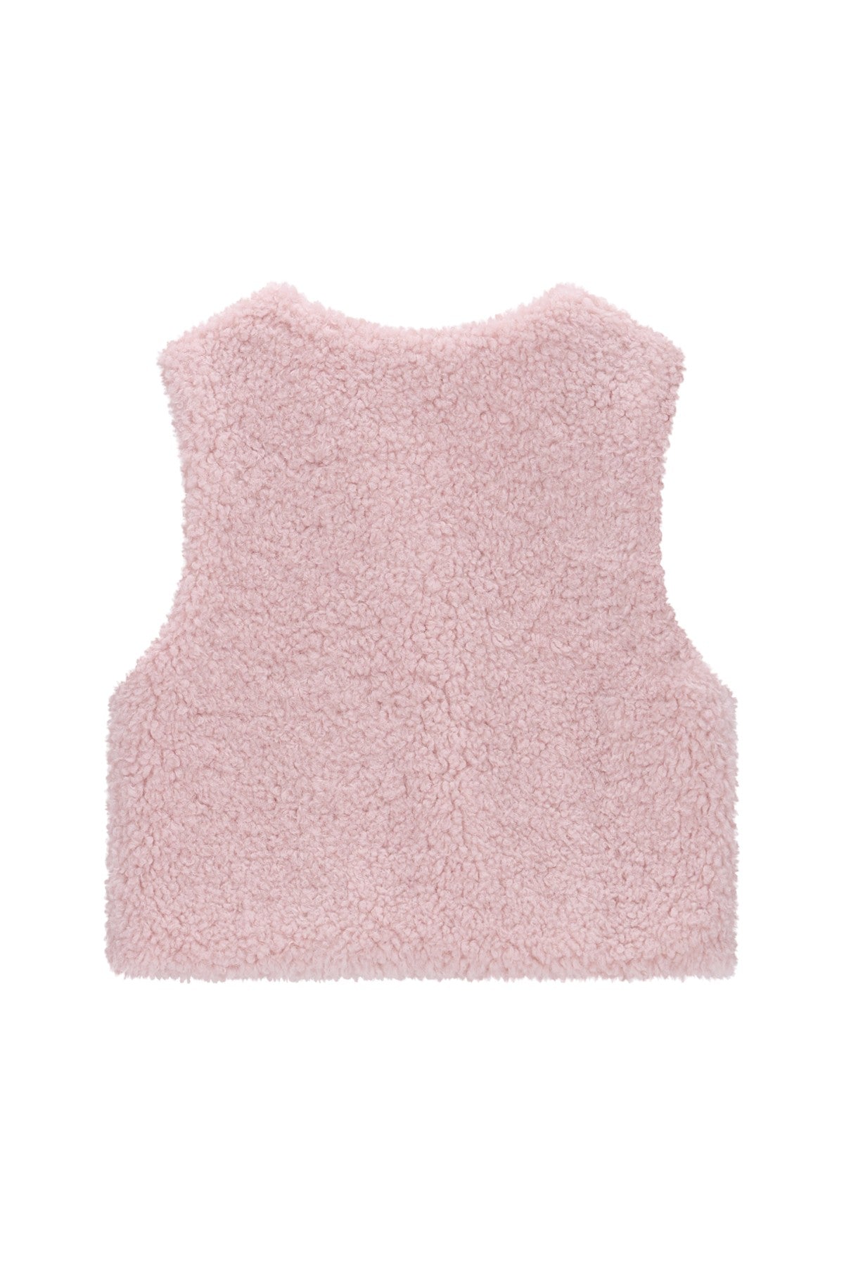 Diam Flo girls faux fur gilet old pink