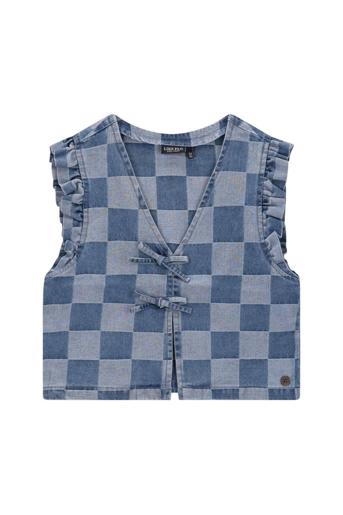 Dia Flo girls gilet with fake bow closure
