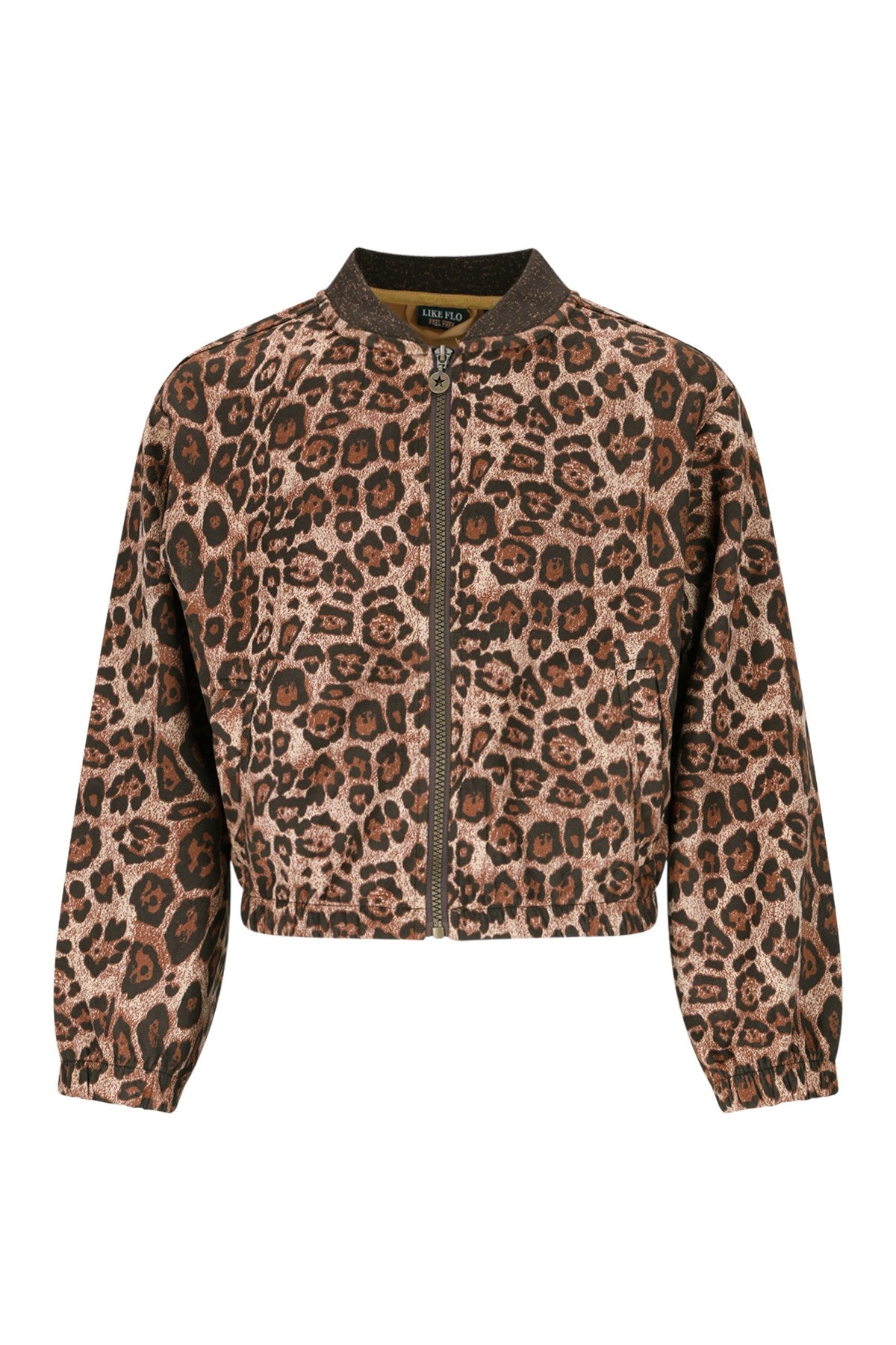 Diala Flo girls AOP cardigan with zipper closure