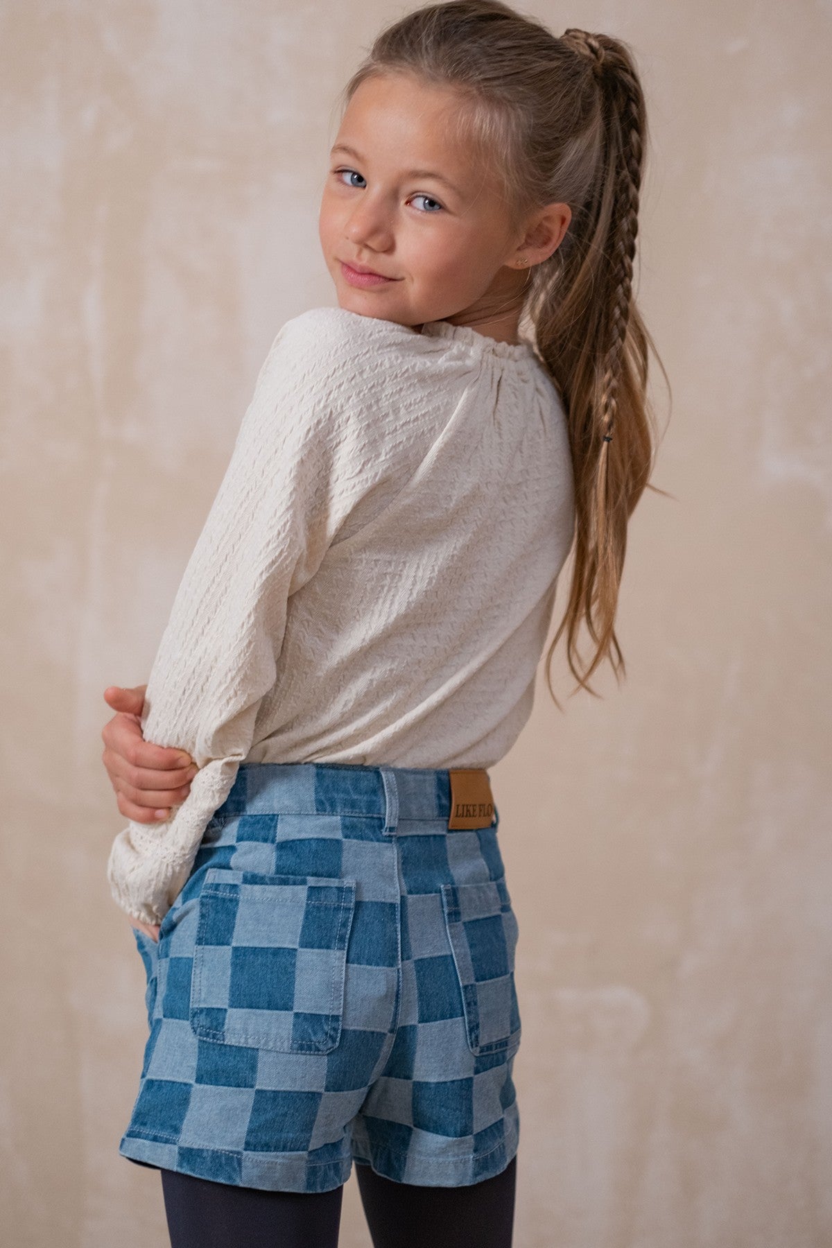 Eli Flo girls jacquard jersey blouse kit