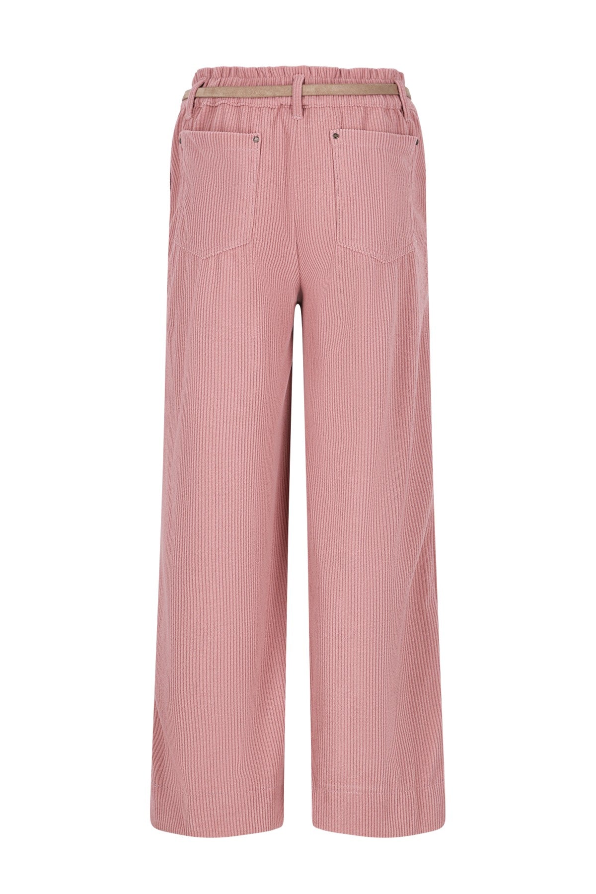 Finn Flo girls corduroy wide leg pants with beltloops old pink
