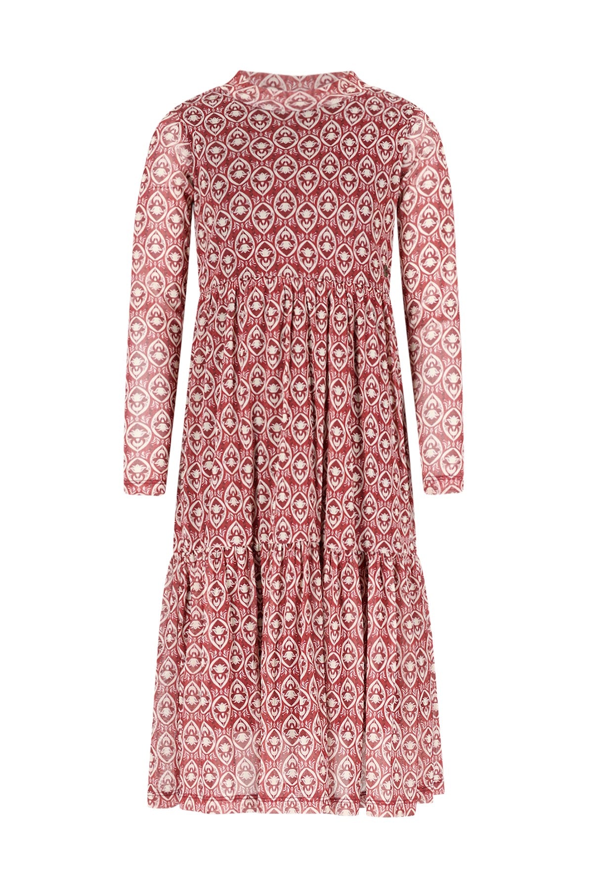 Mae Flo girls midi AOP mesh dress