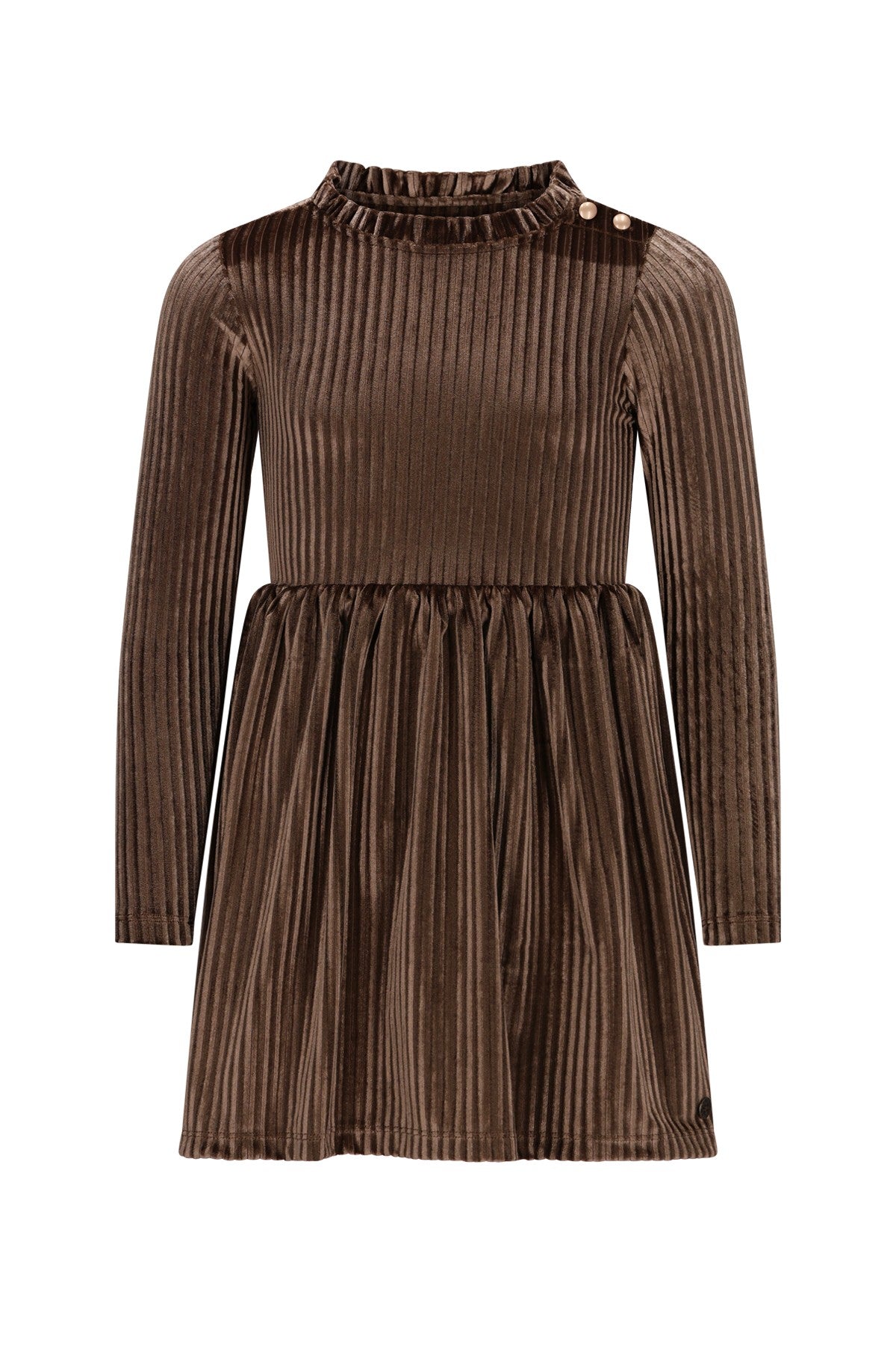 Mara Flo girls dress with buttons at shoulder