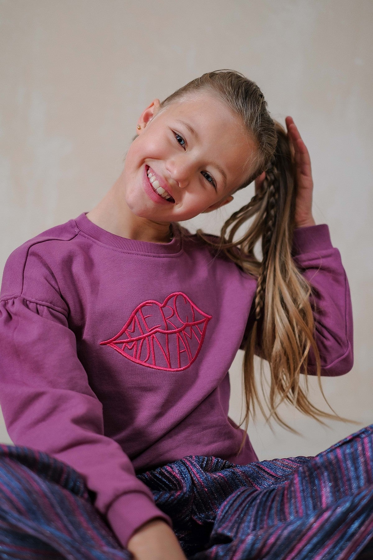 Folly Flo girls plissé glitter pant Multi