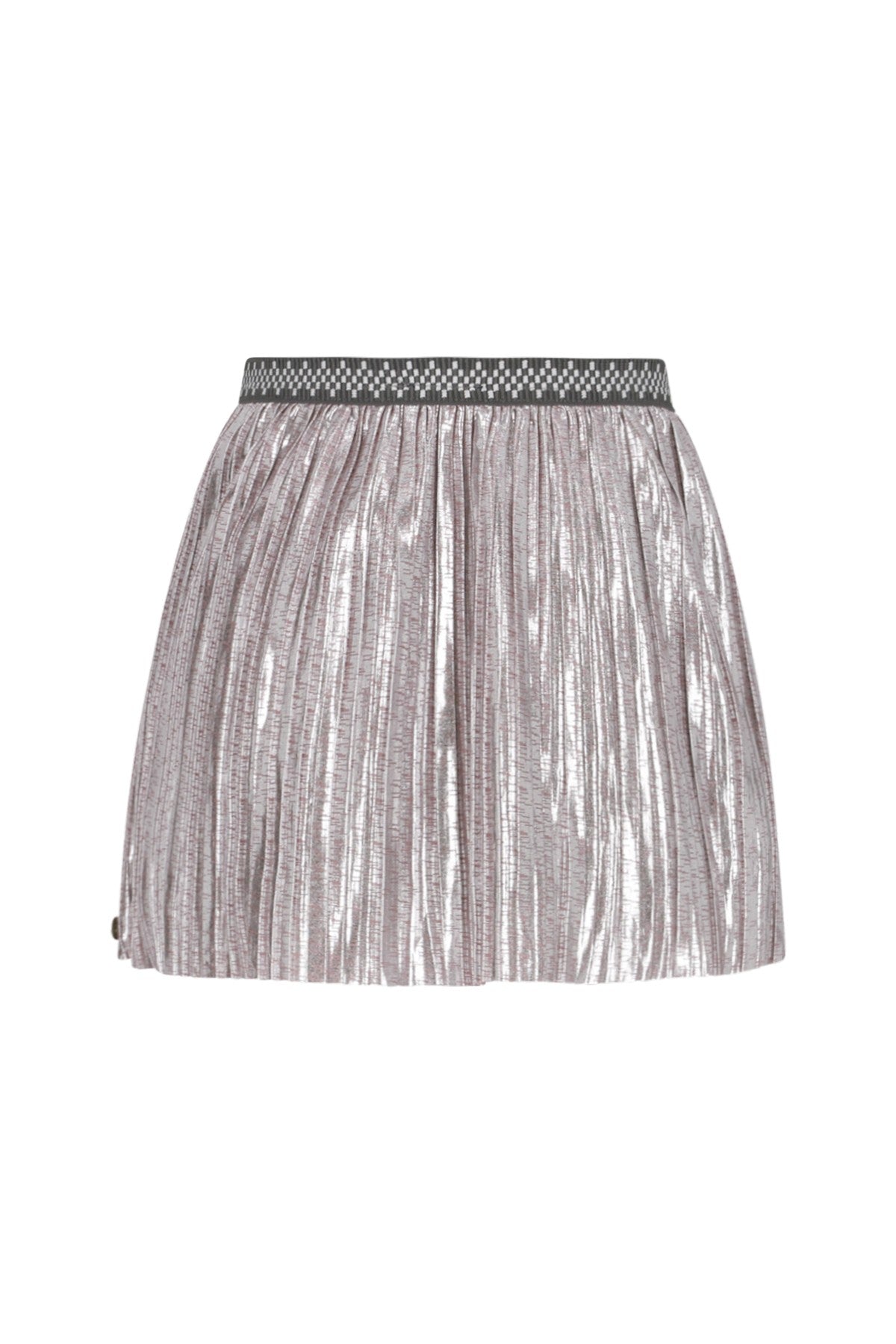 Solly Flo girls plissé glitter skirt Silver