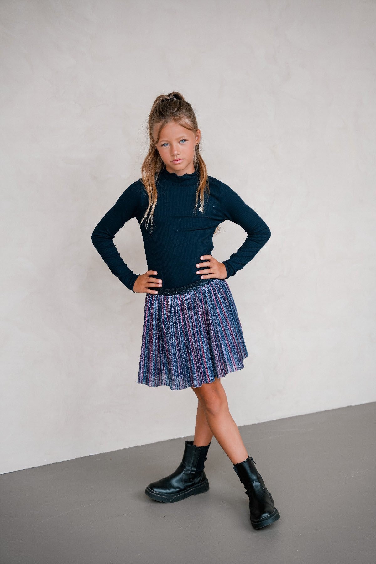 Miley Flo girls dress with glitter skirt