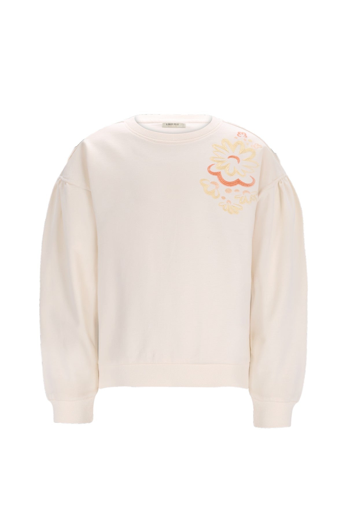 Deau Flo girls sweater with lurex embroidery