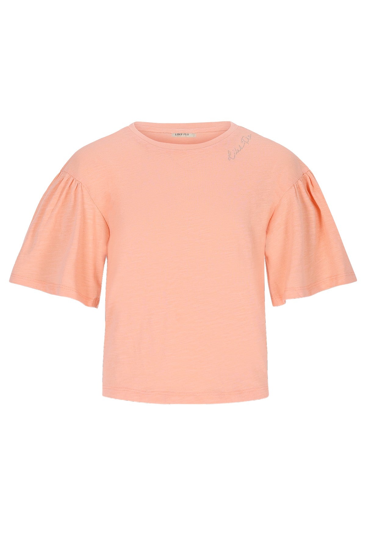 Estelle Flo girls tee with ruffle sleeves