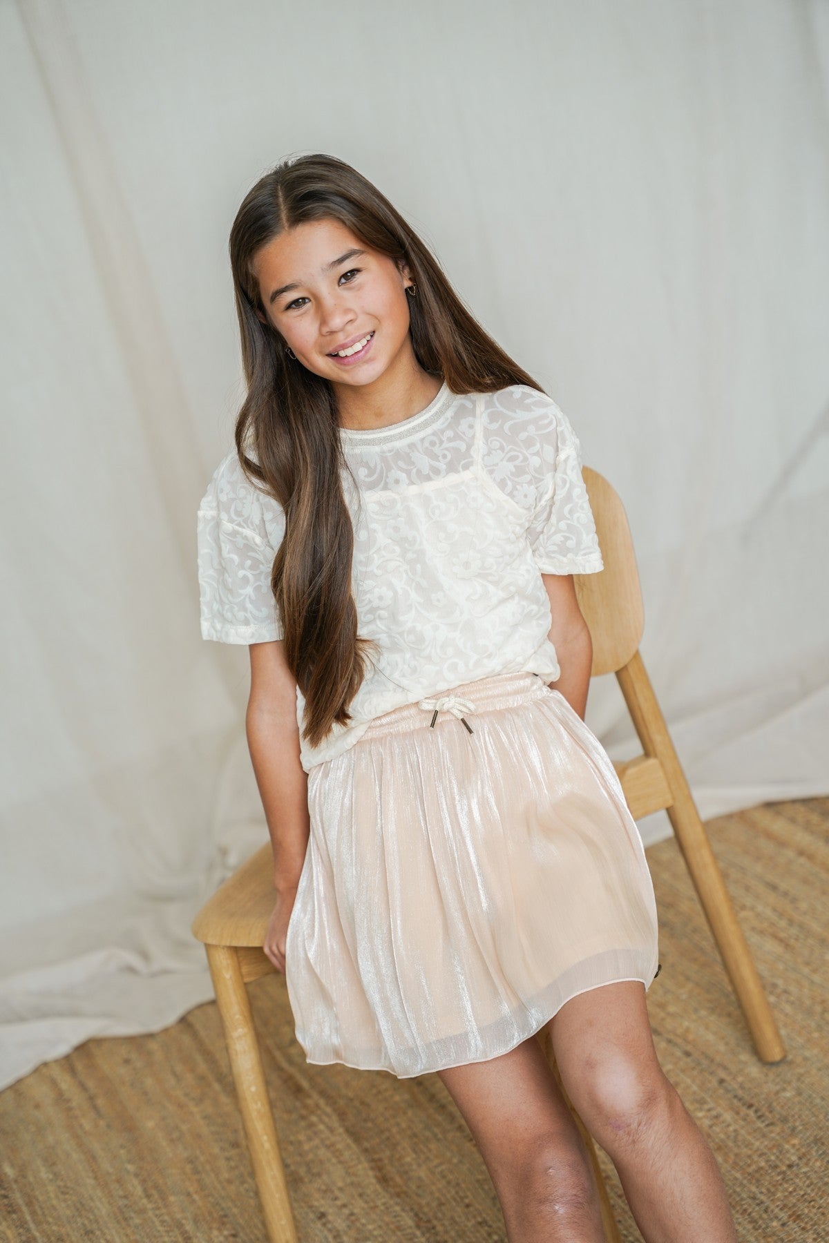 Salina Flo girls skirt with cord in waistband