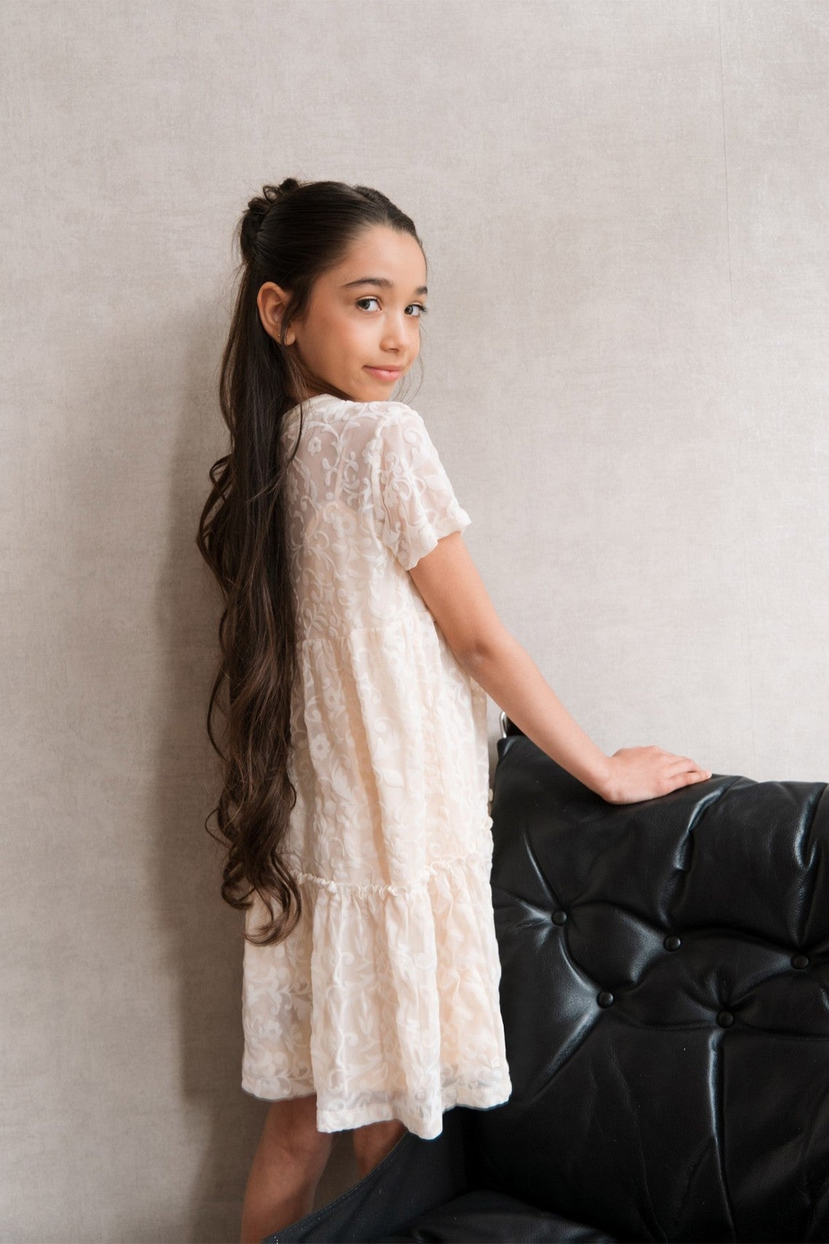 Meis Flo girls mesh shirt dress