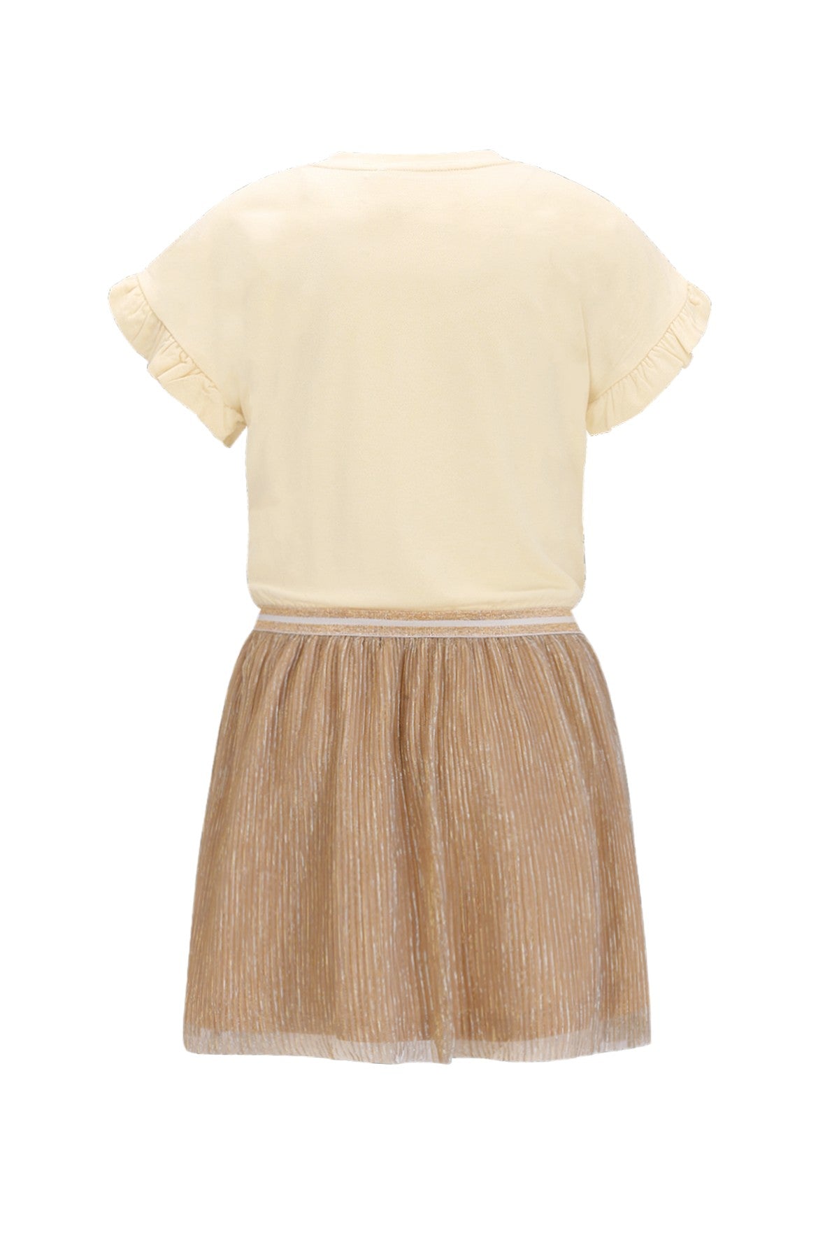 Maud Flo girls dress with viscose top and plisse skirt