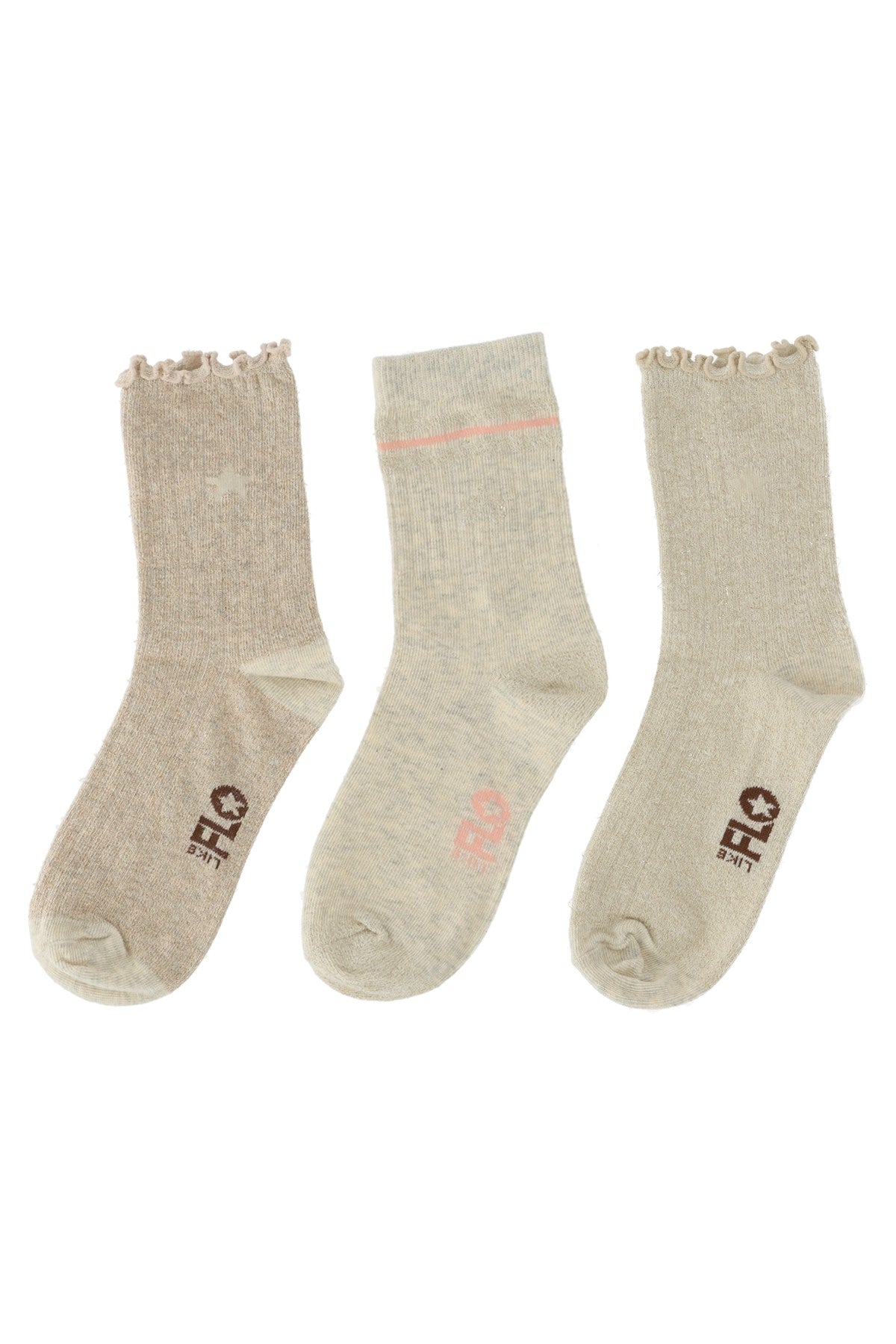 Nannie 3-pack glitter socks