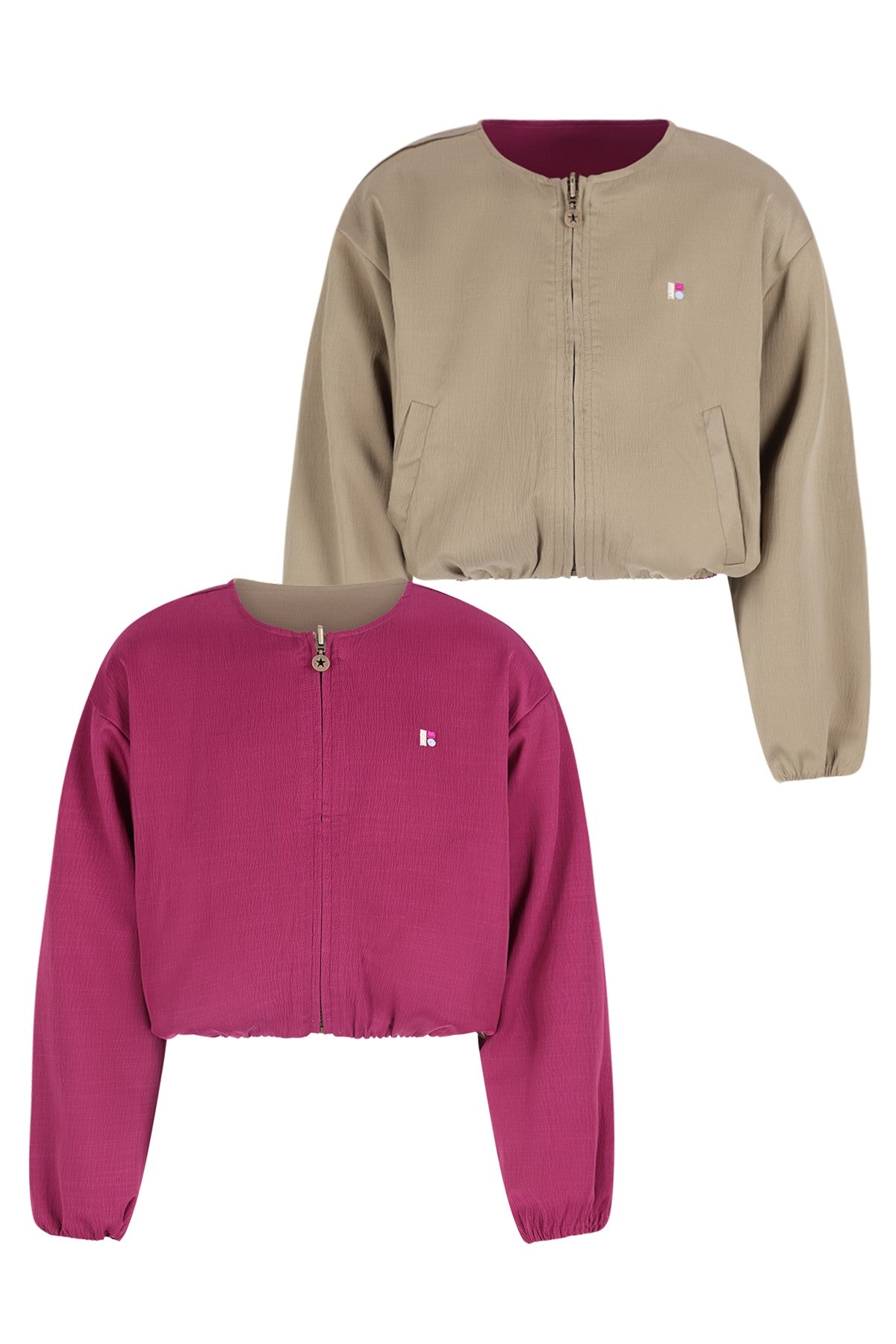 Liza Flo young satin reversible bomber