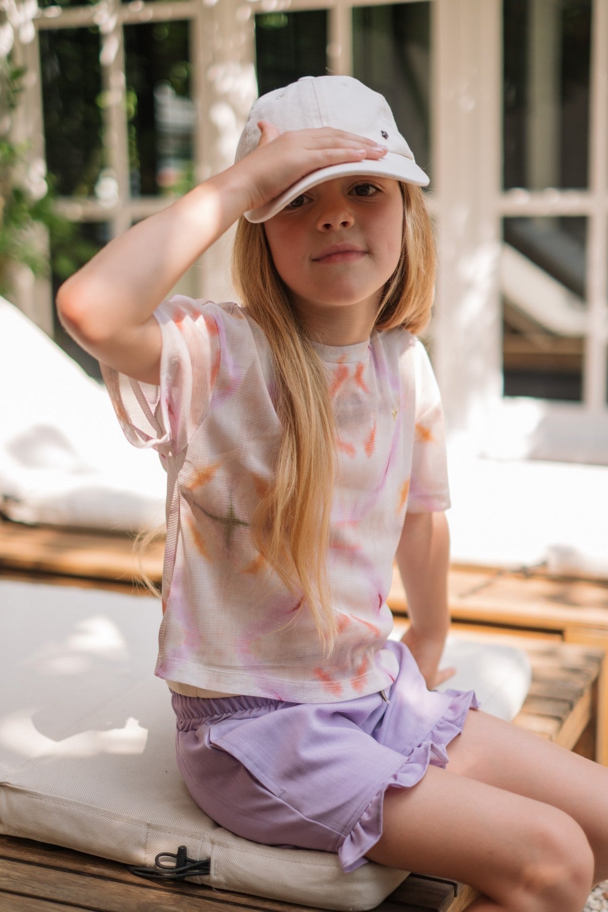 Evelijn Flo girls mesh tee