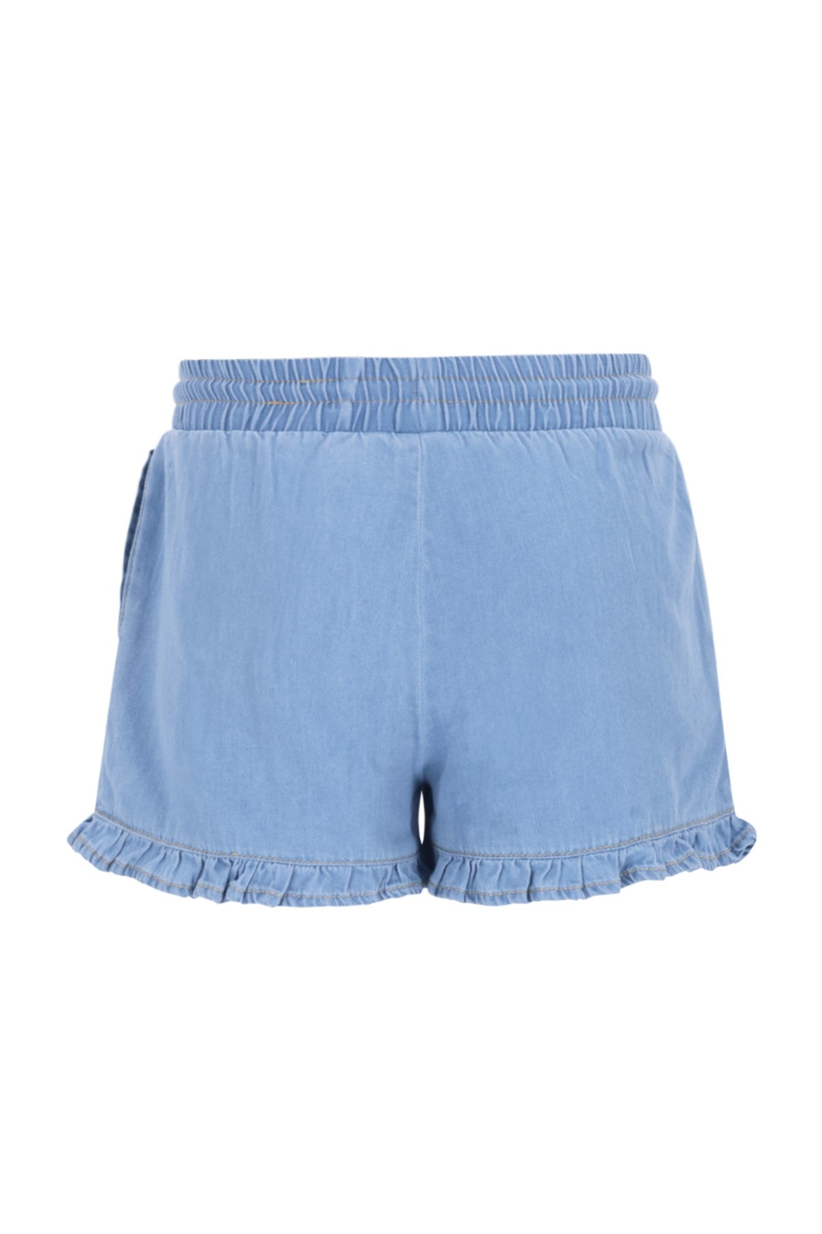 Fiona Flo girls chambrey short with ruffle hem