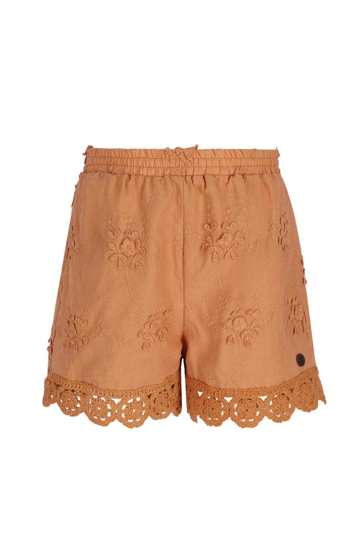 Fanny Flo girls 3D leaf embroidery short