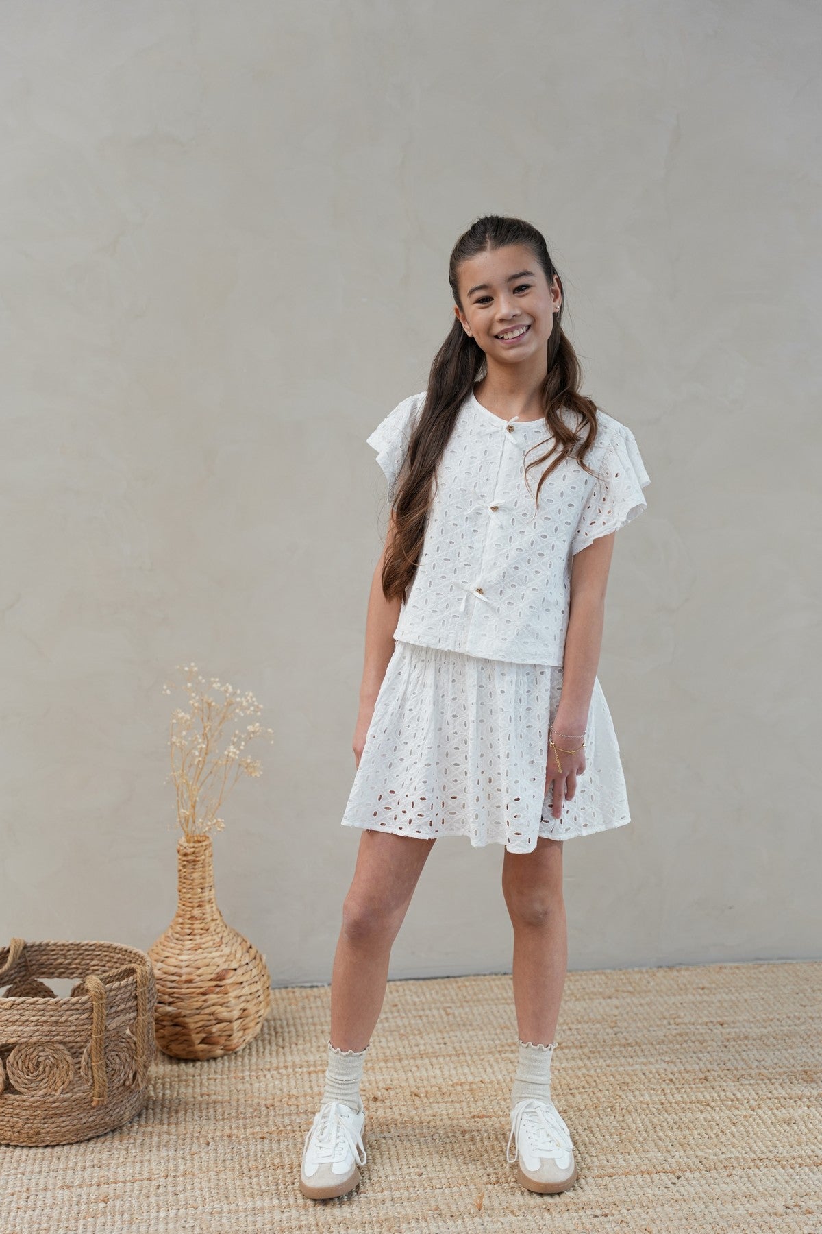 Silvanna Flo girls broderie anglaise skirt