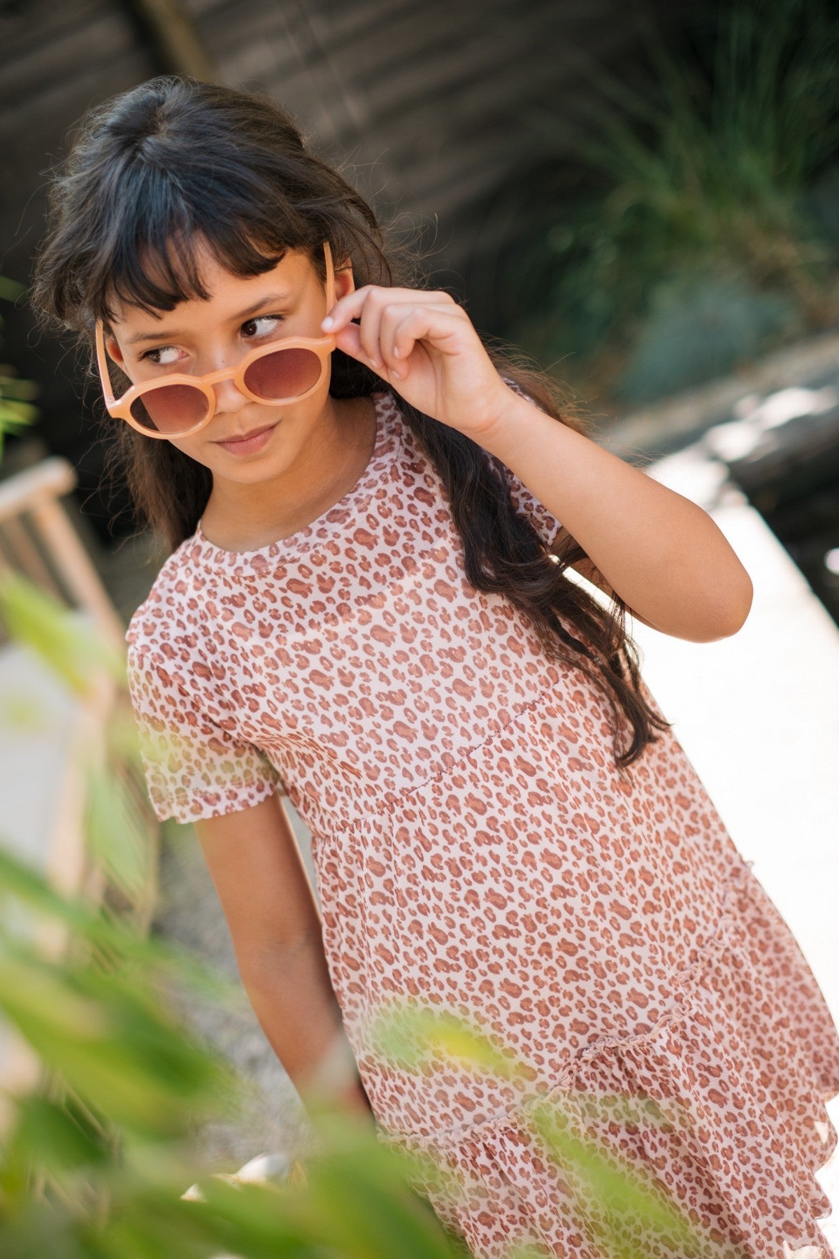 Meis Flo girls mesh shirt dress