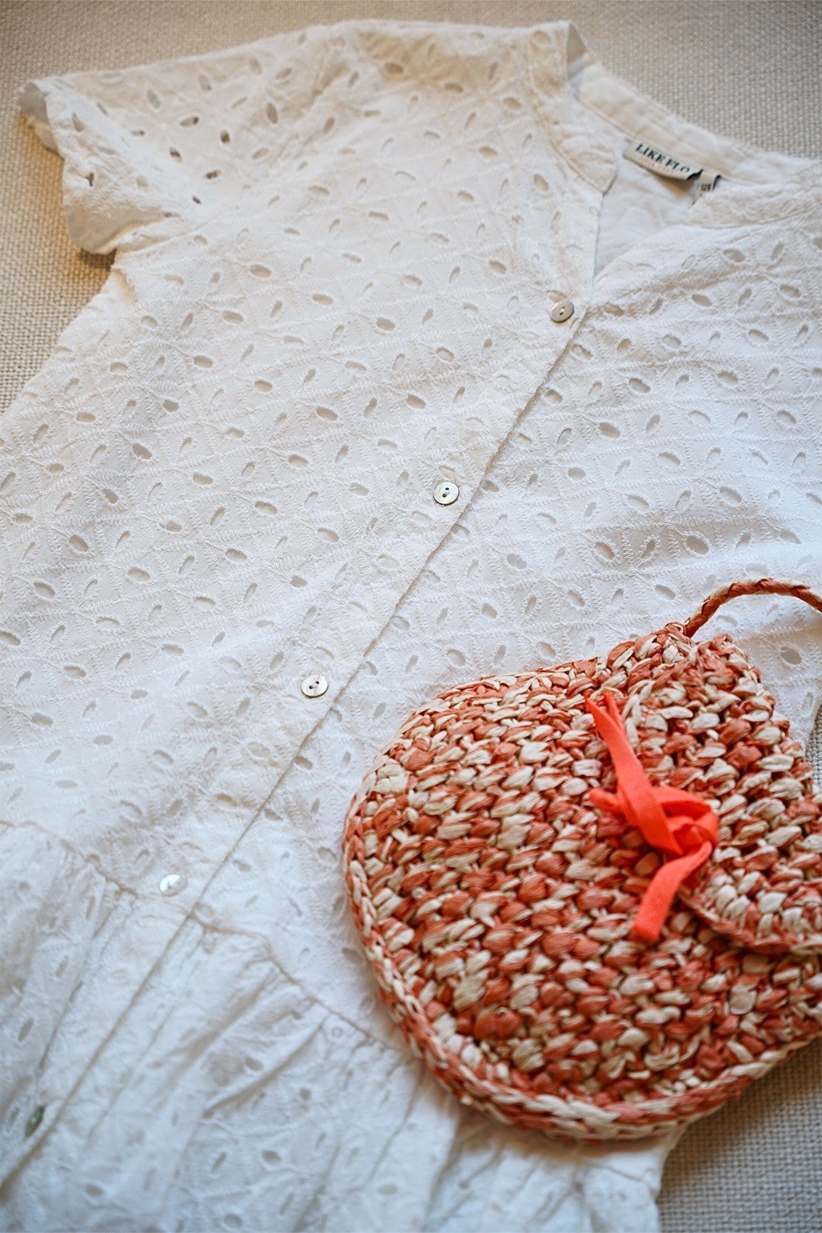 Mace Flo girls broderie anglaise dress