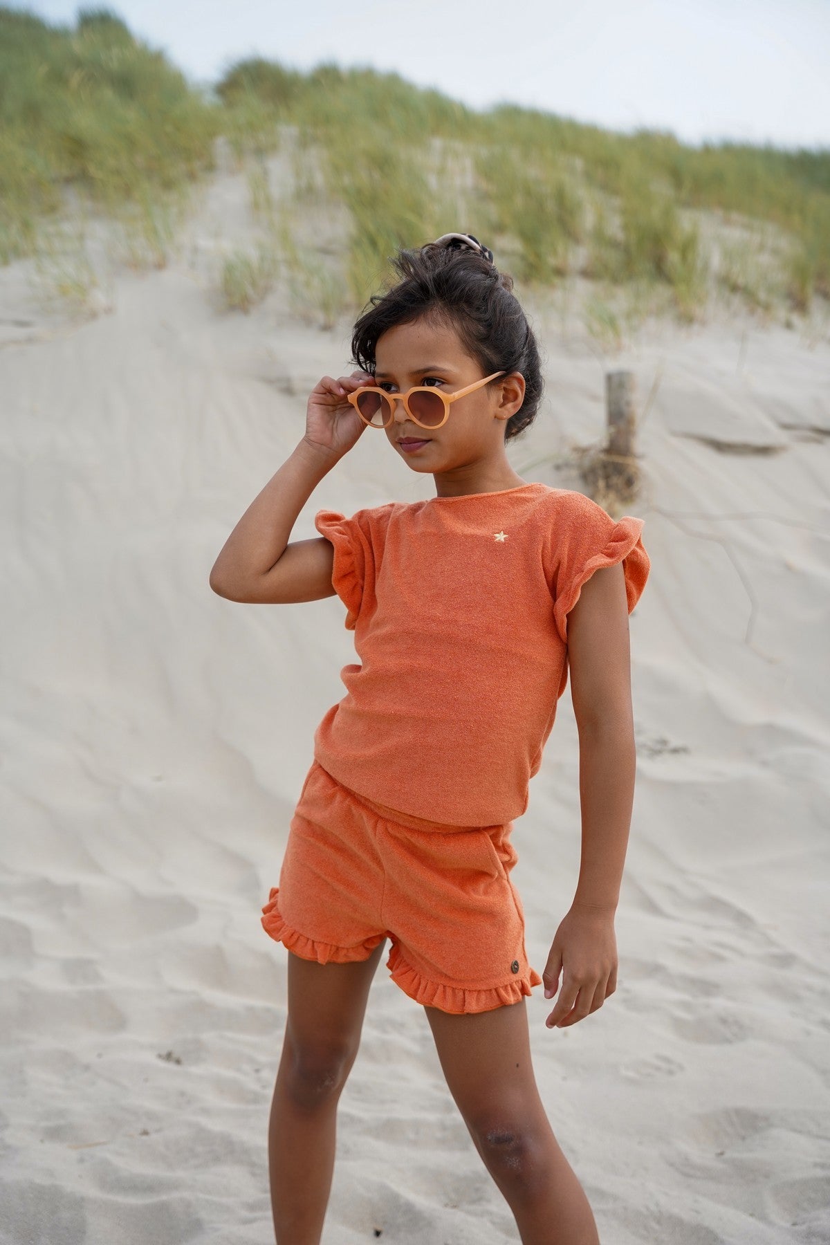 Emma Flo girls ruffle sleeve end