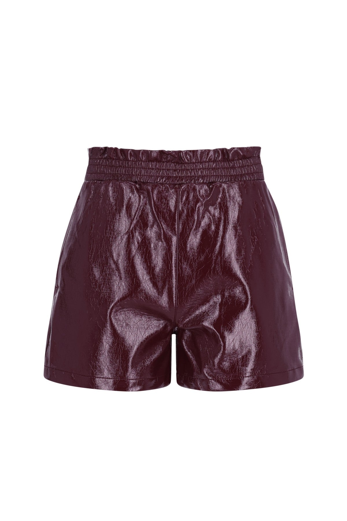 Felicia faux leather short with elastic WB