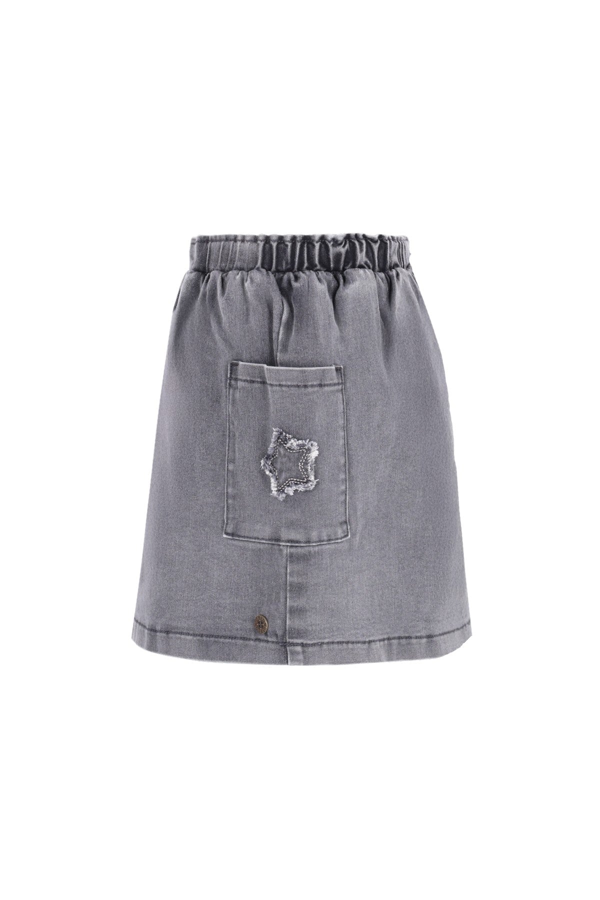 Semmie denim skirt with embroidery