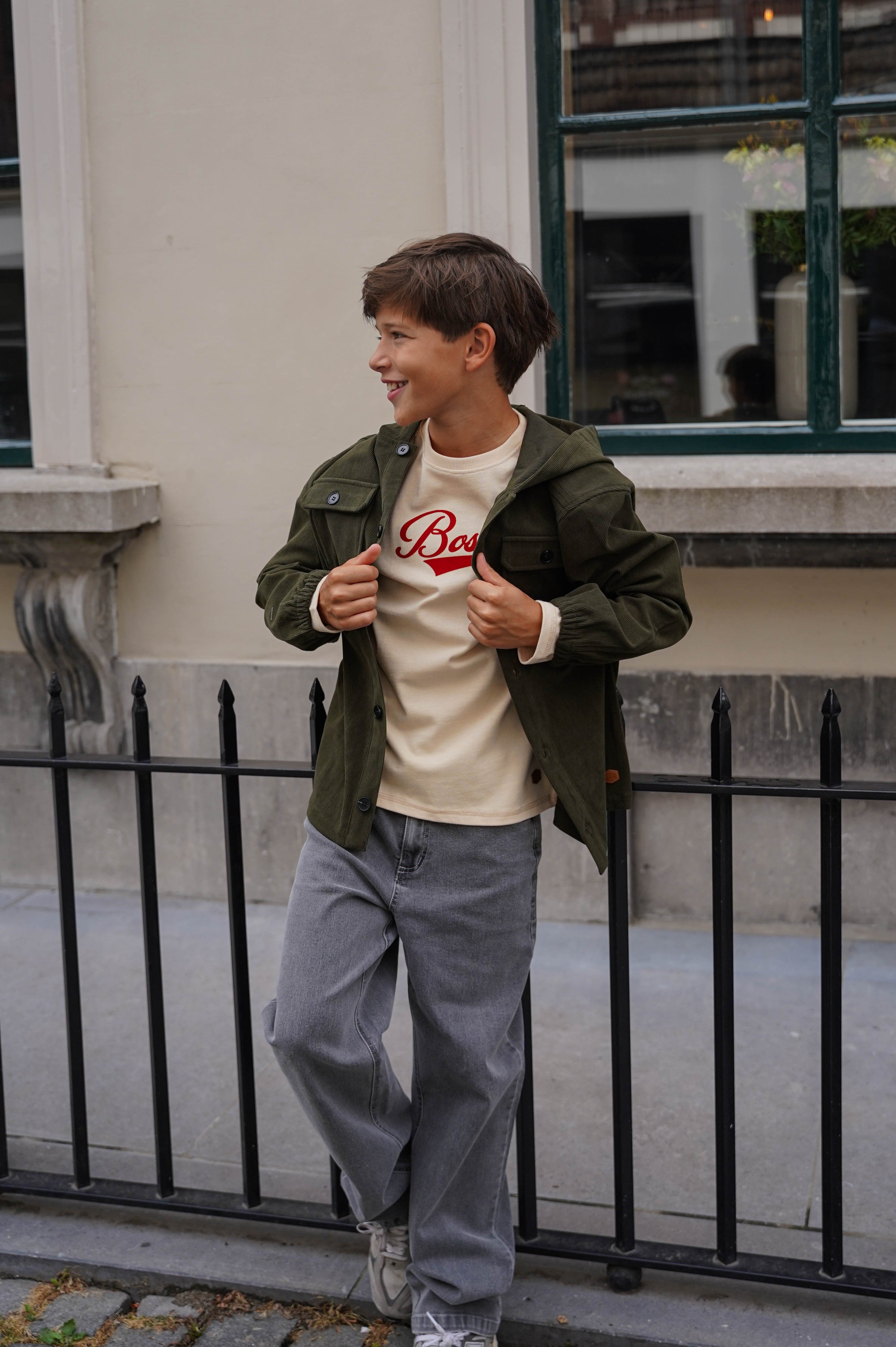 Cas corduroy overshirt with hood