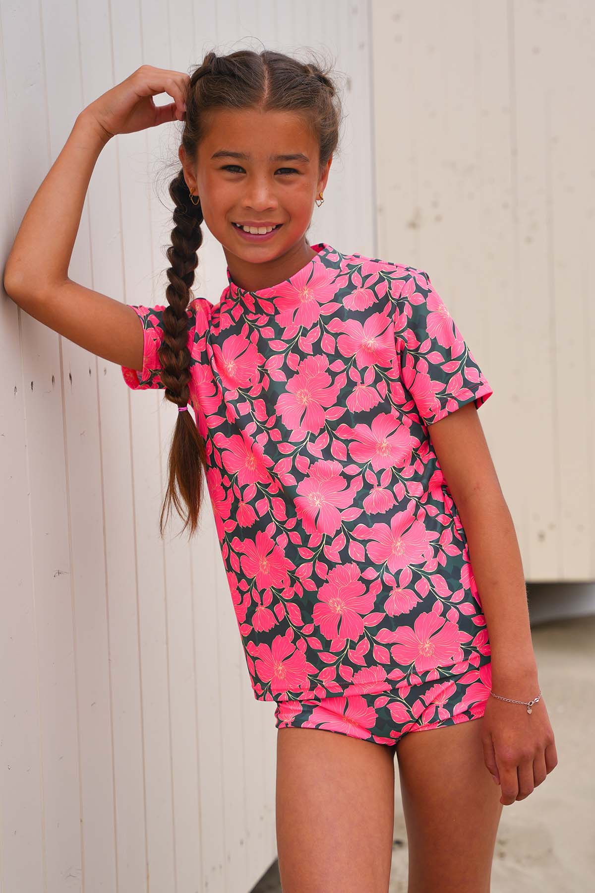 Just Beach girls holiday short with ruffle