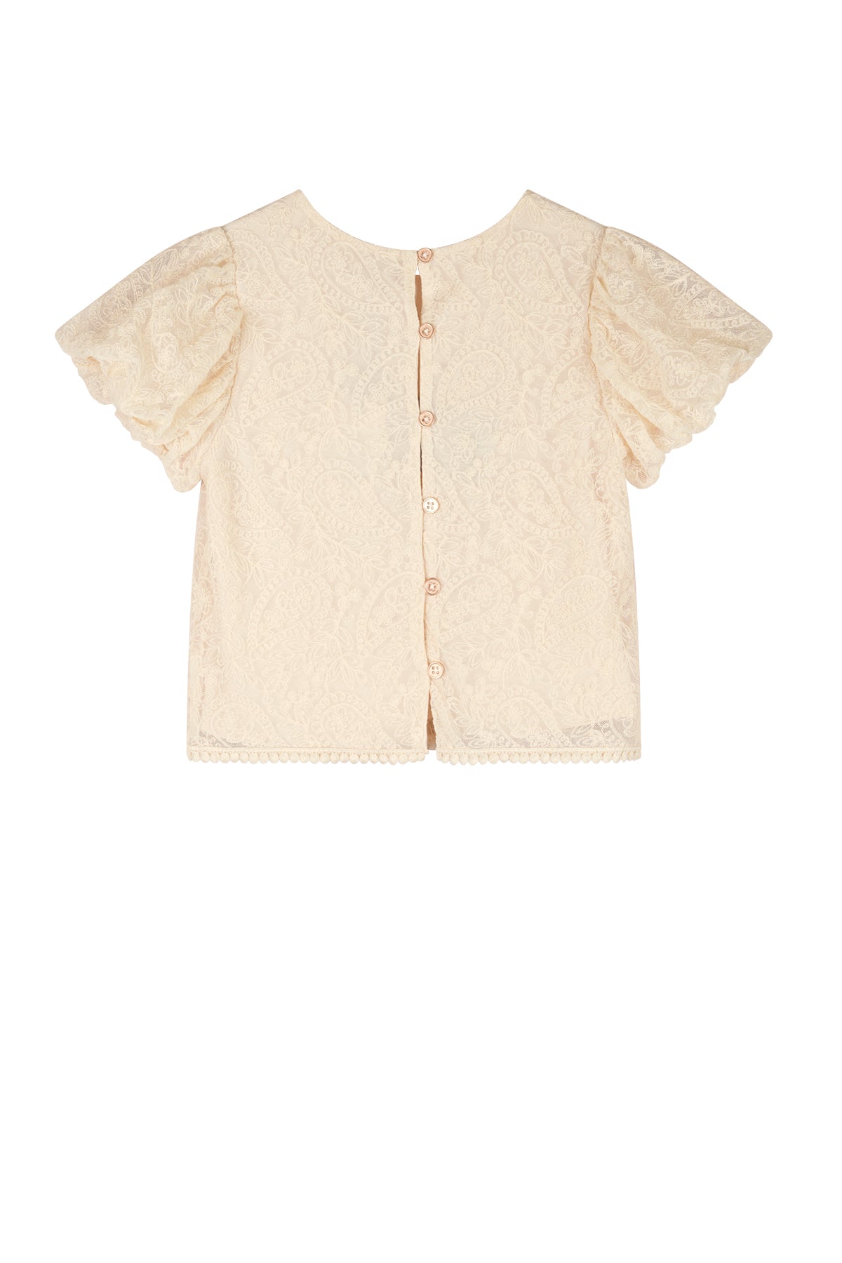 Tessy Blouse van Geborduurde Mesh