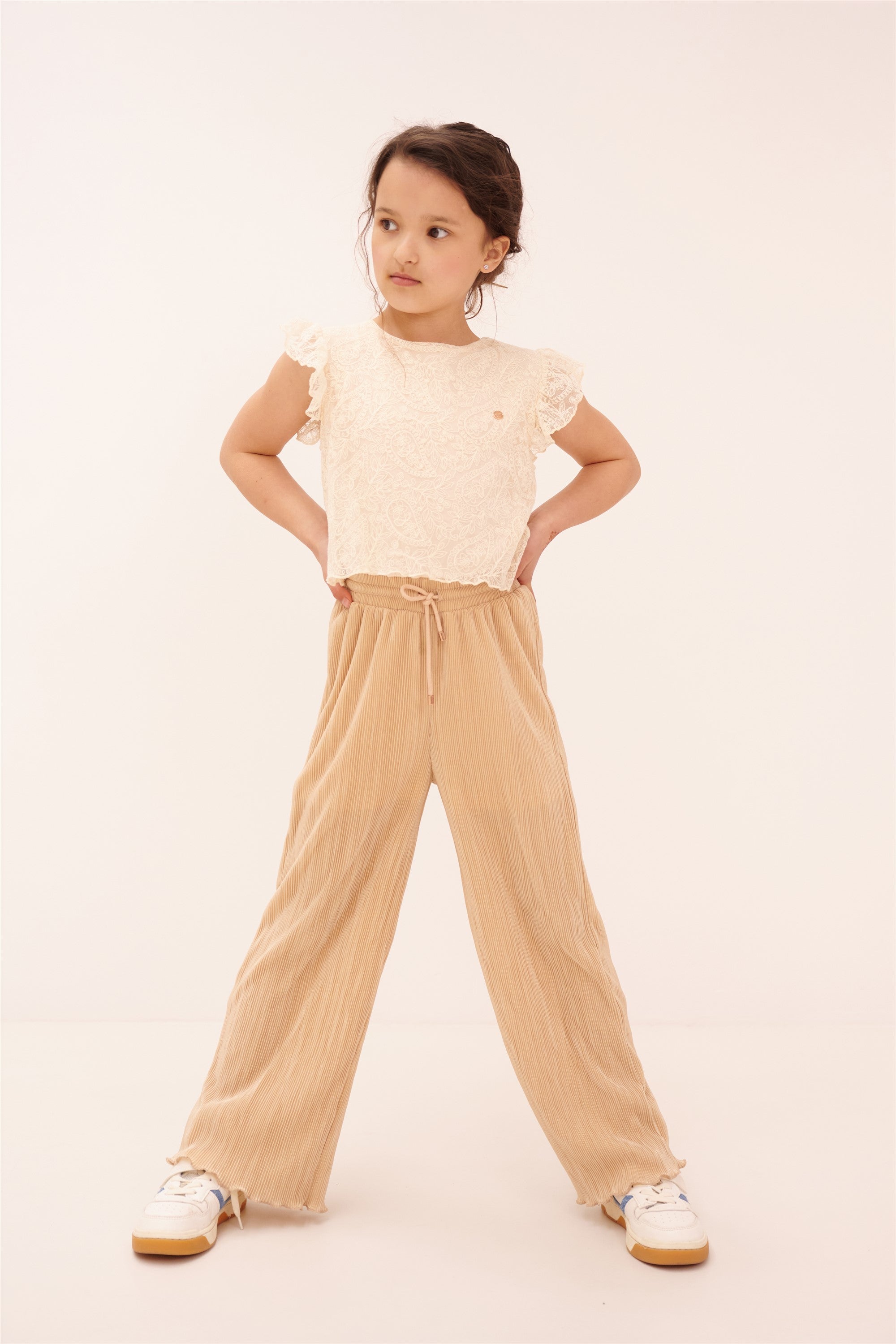 Semma Plissee Jumpsuit met Kanten Top