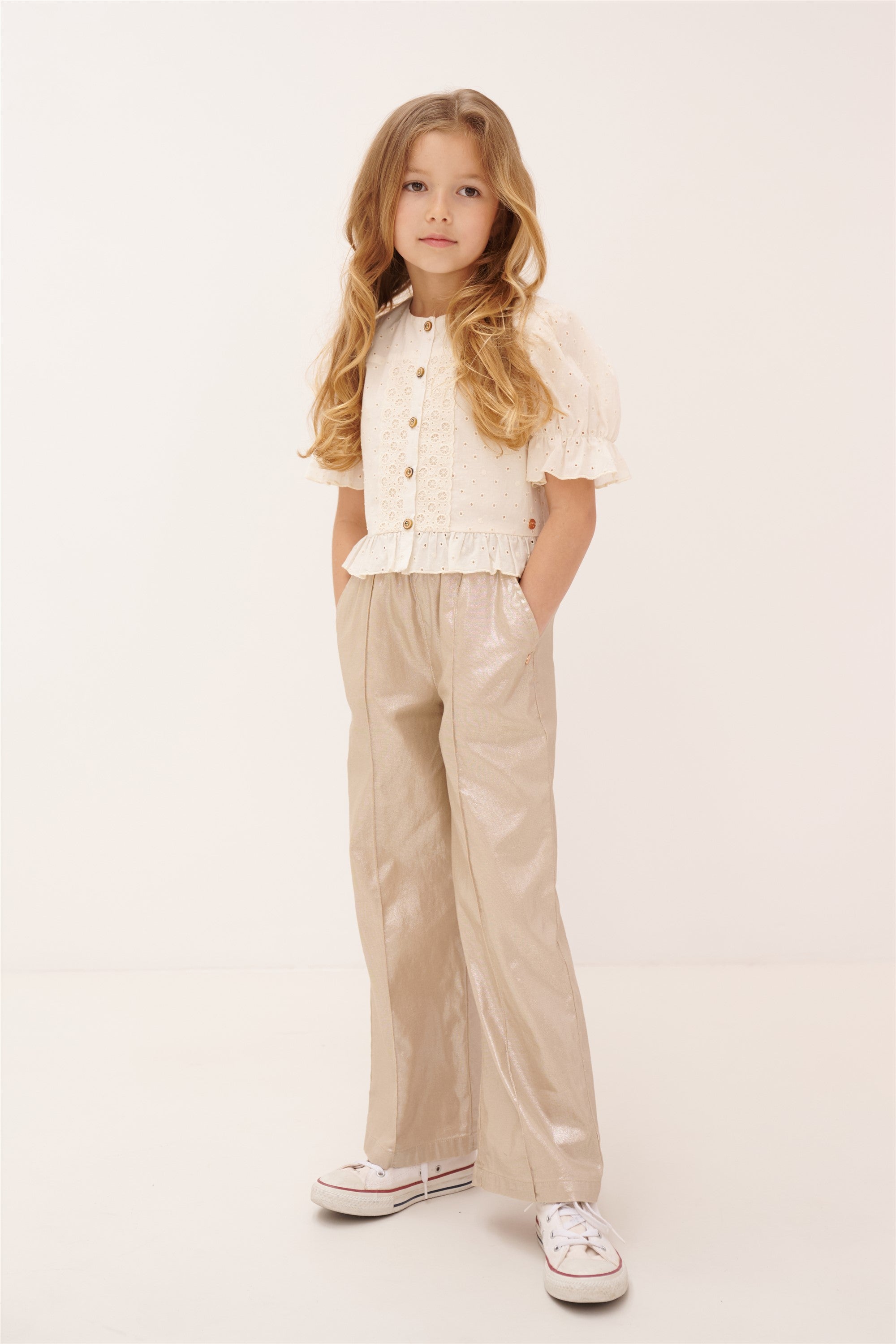 Sayla Palazzo Stretch Twill Broek