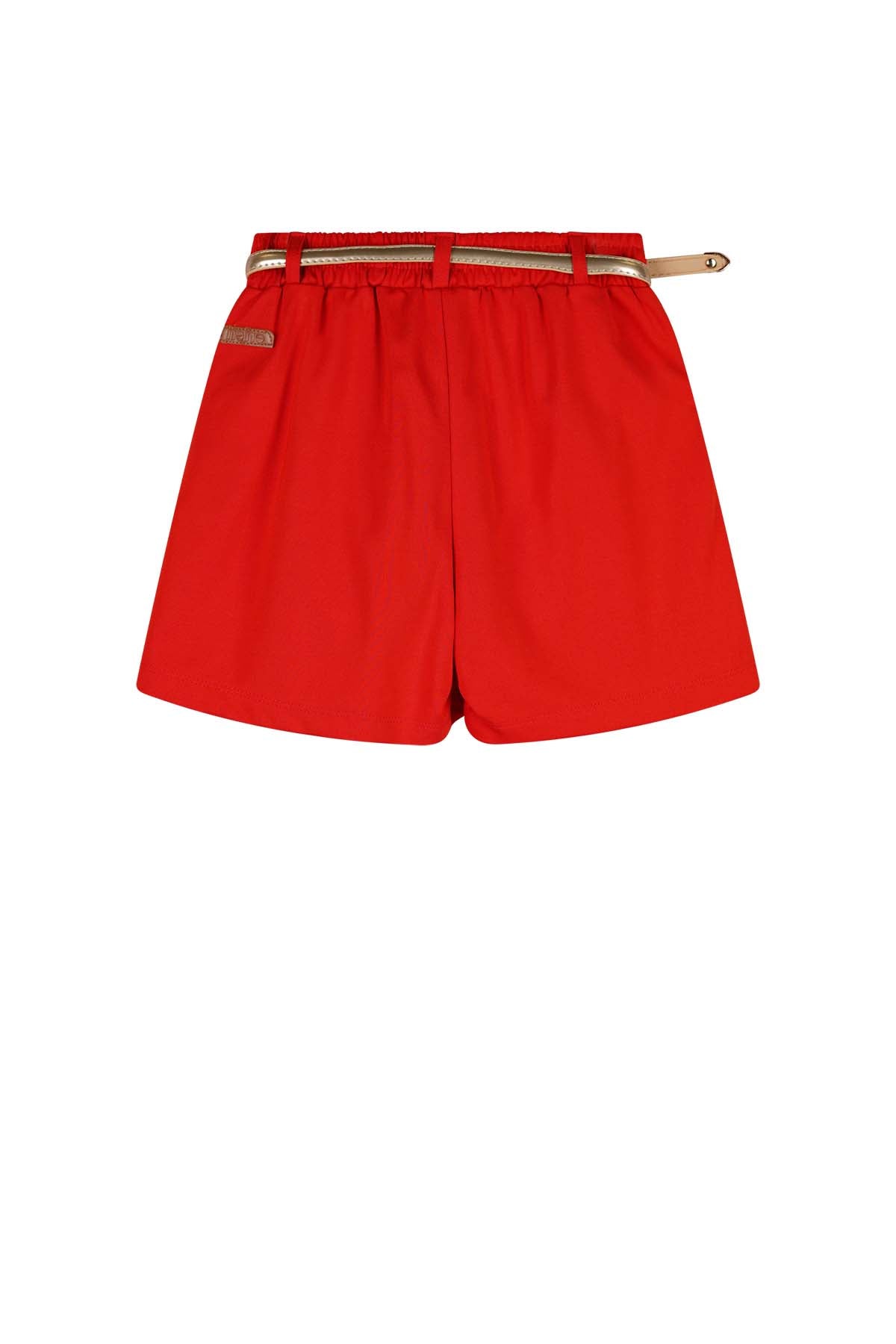 Sella Pleated skort with PU Belt