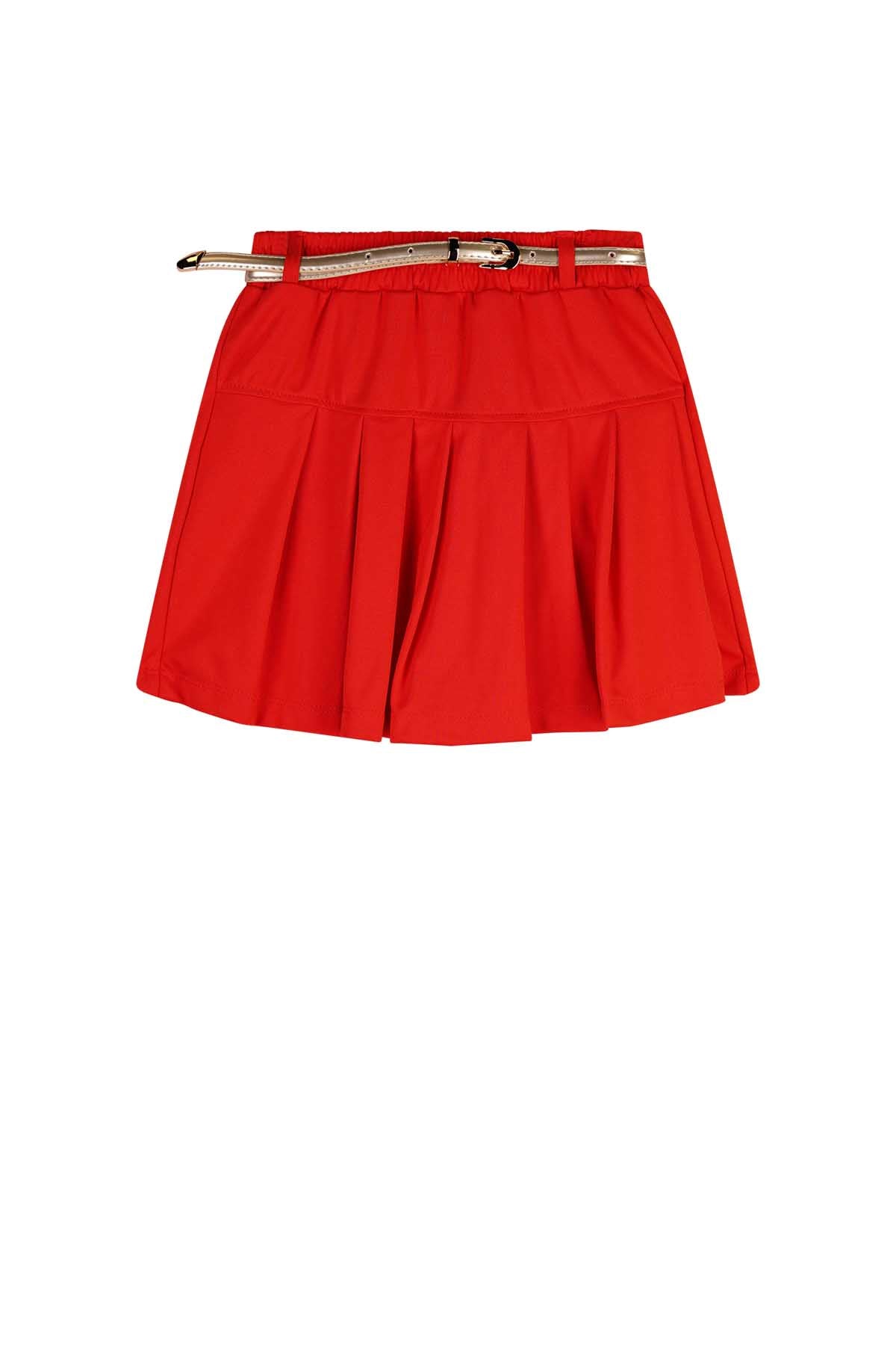 Sella Pleated skort with PU Belt