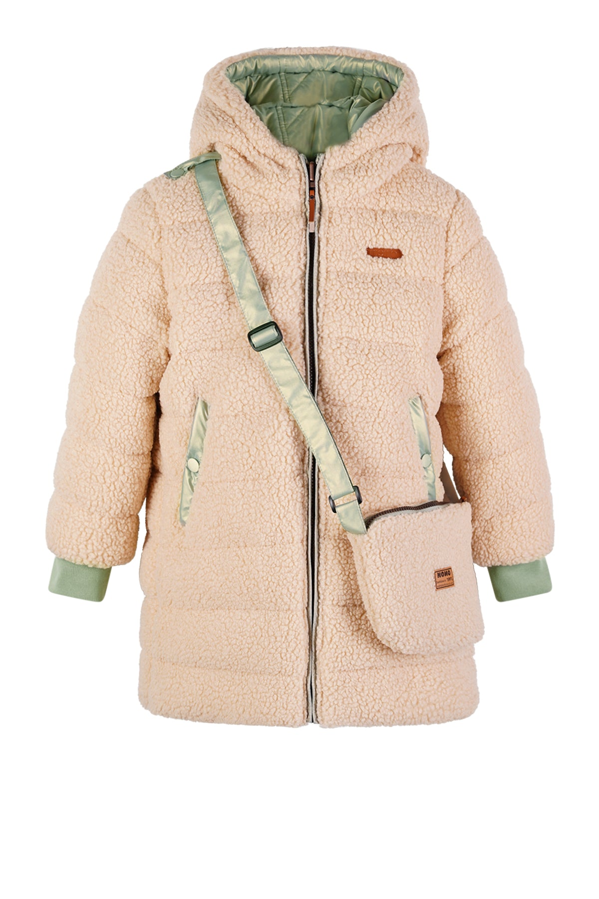 Betty Reversible Hooded Mid Long Jacket+ Bag