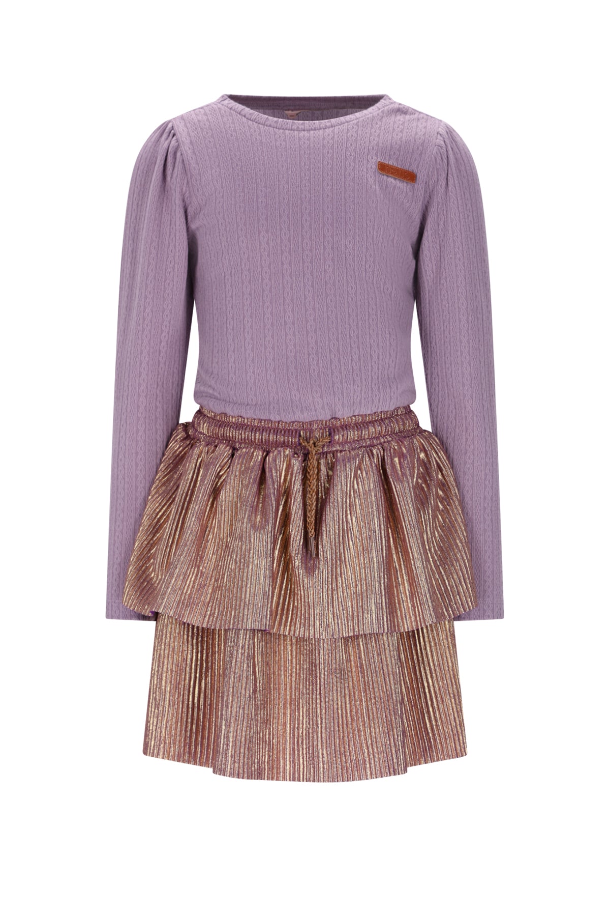 Moran combi dress with fancy jersey top+plissee skirt