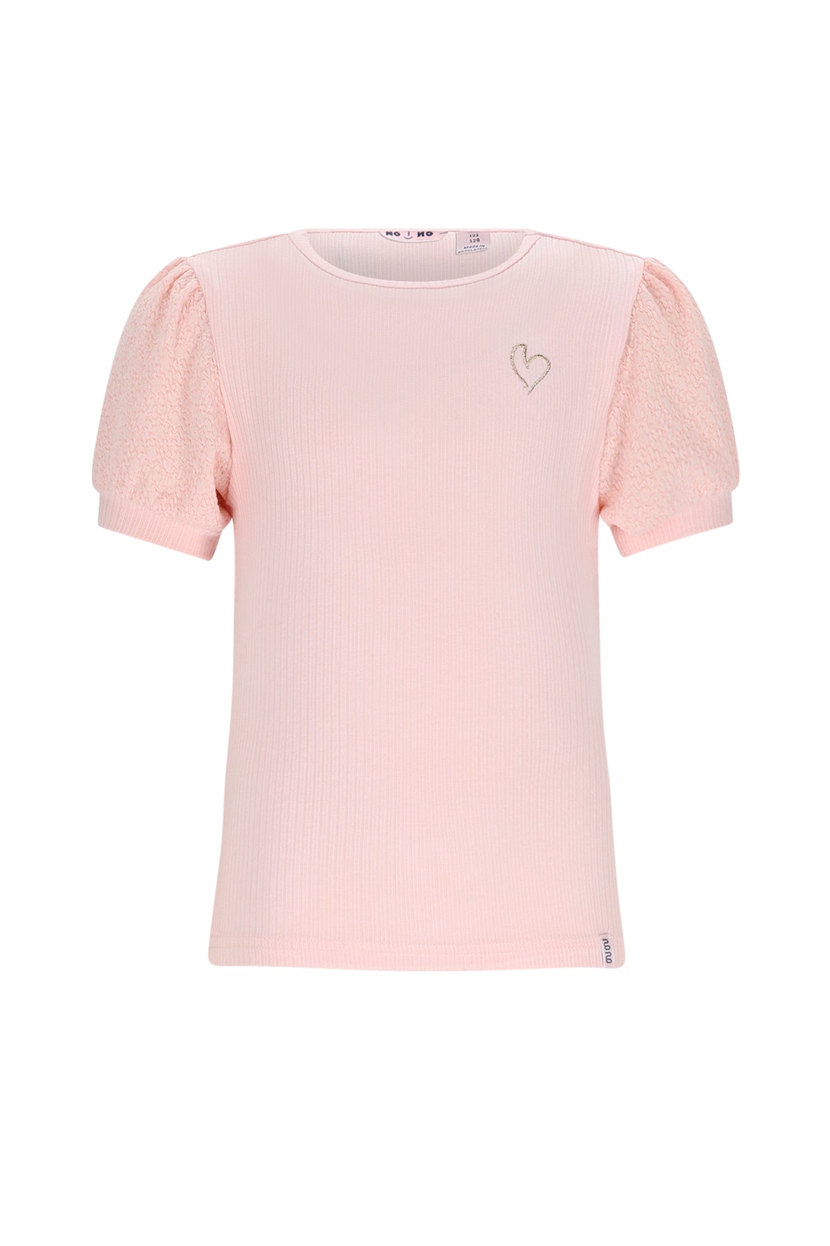 Kyoto Ribjersey Top with puffed sleeves