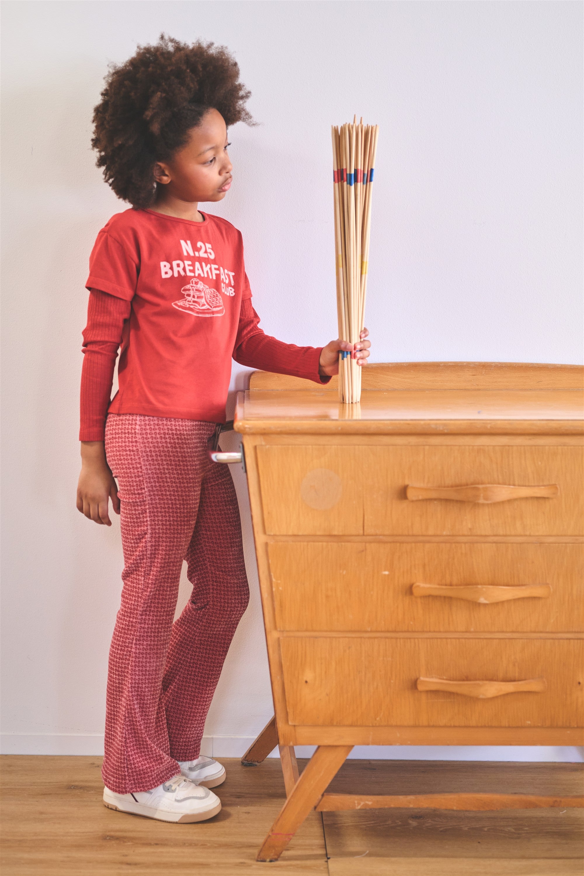Sady AOP Flared Velvet Jersey Pants