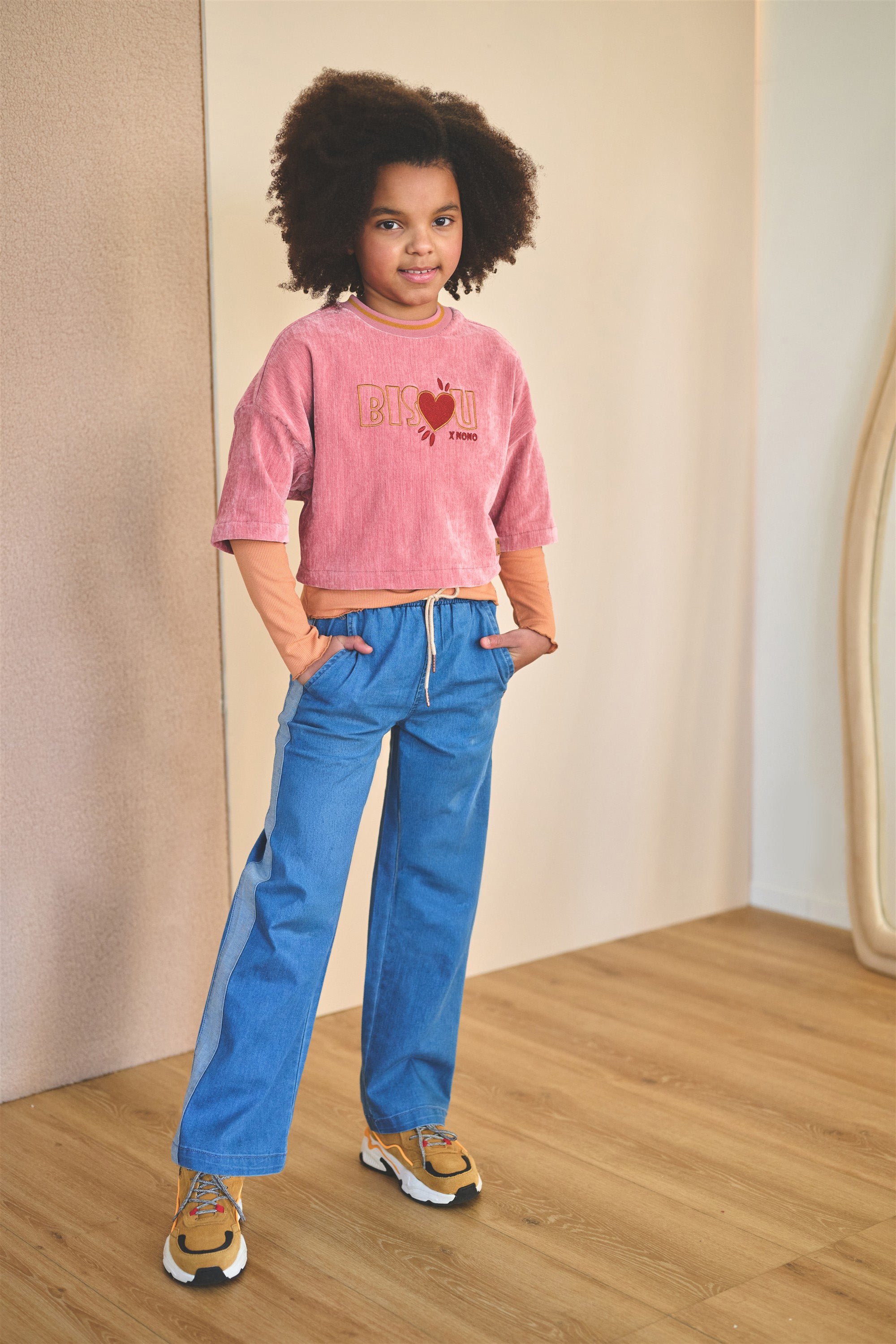 Sue Light Weight Denim Wide Leg Pants