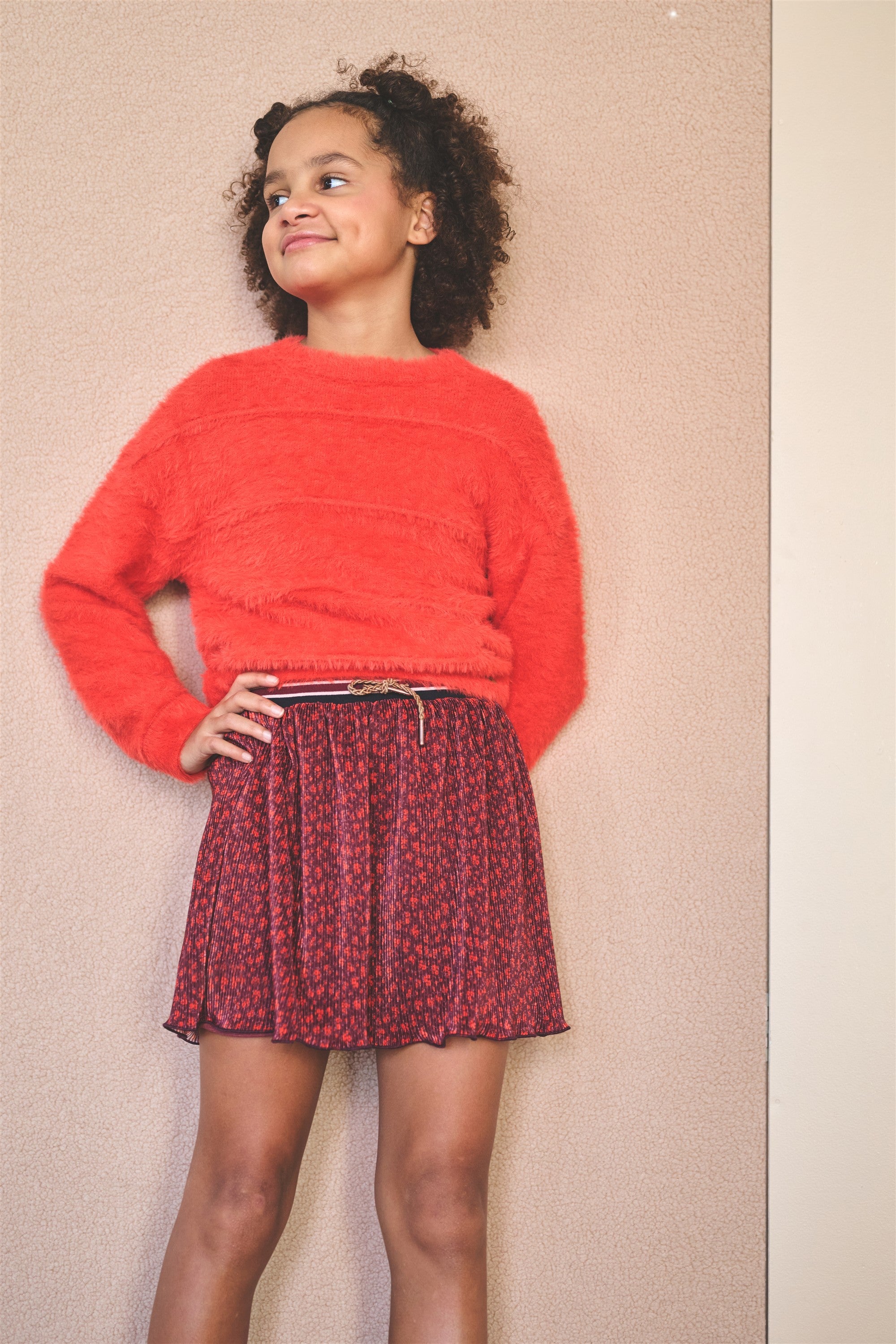 Nima Autumn Flower Plissee Skirt
