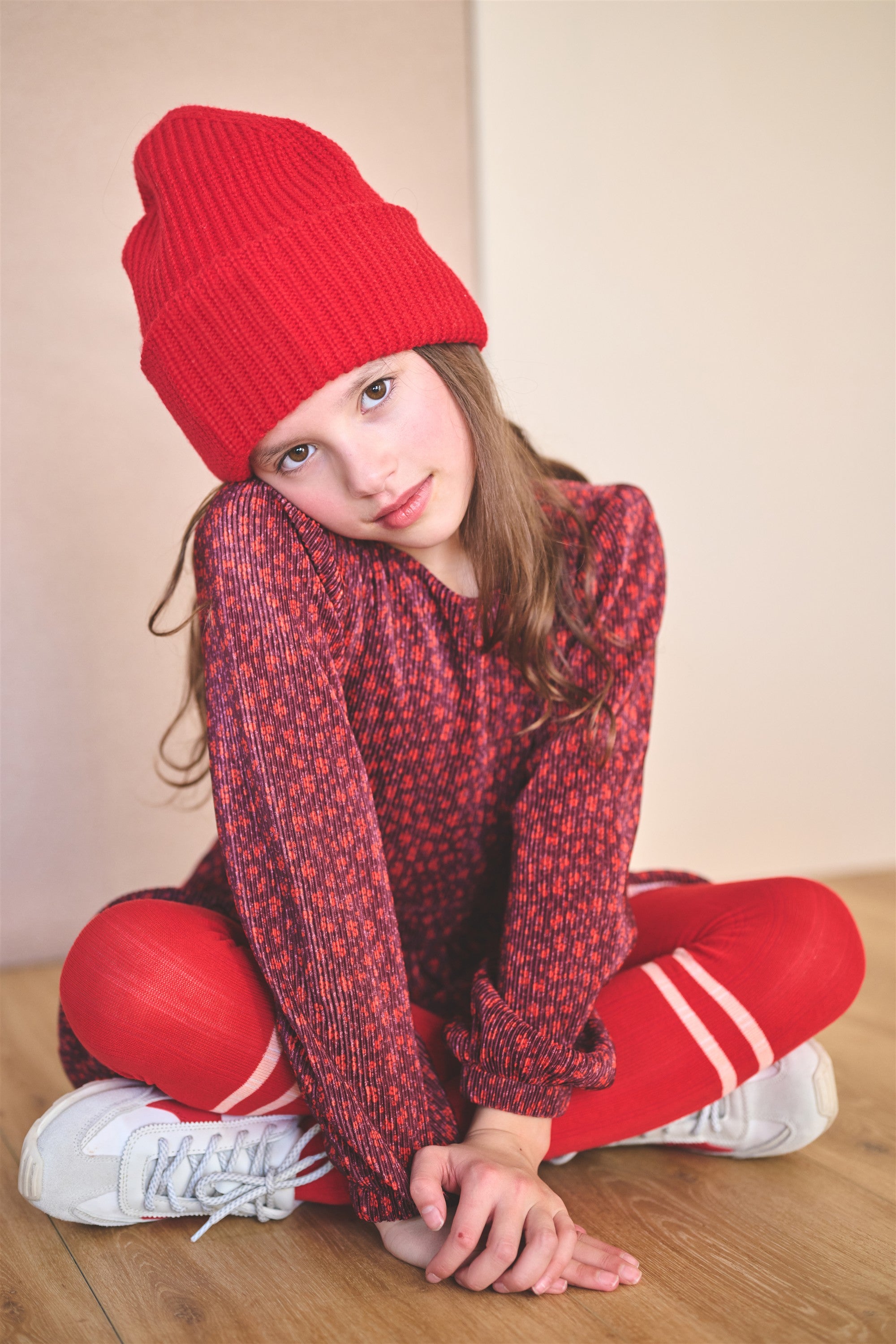 Mamai Autumn Flower Plissee Dress