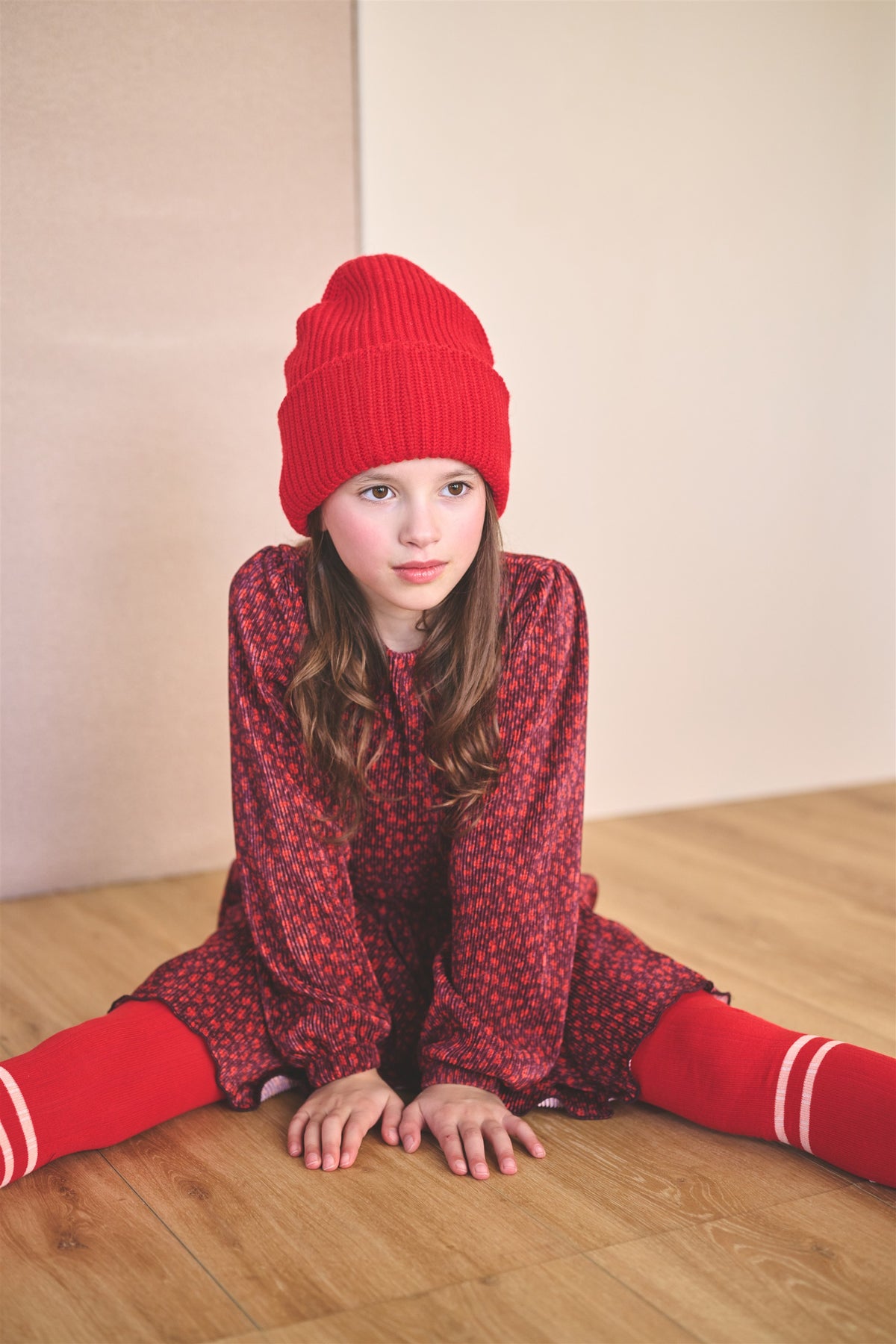 Mamai Autumn Flower Plissee Dress