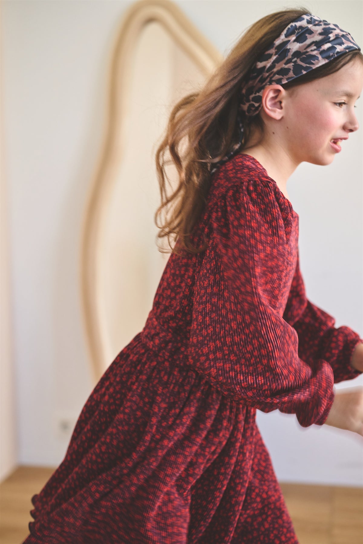 Mamai Autumn Flower Plissee Dress