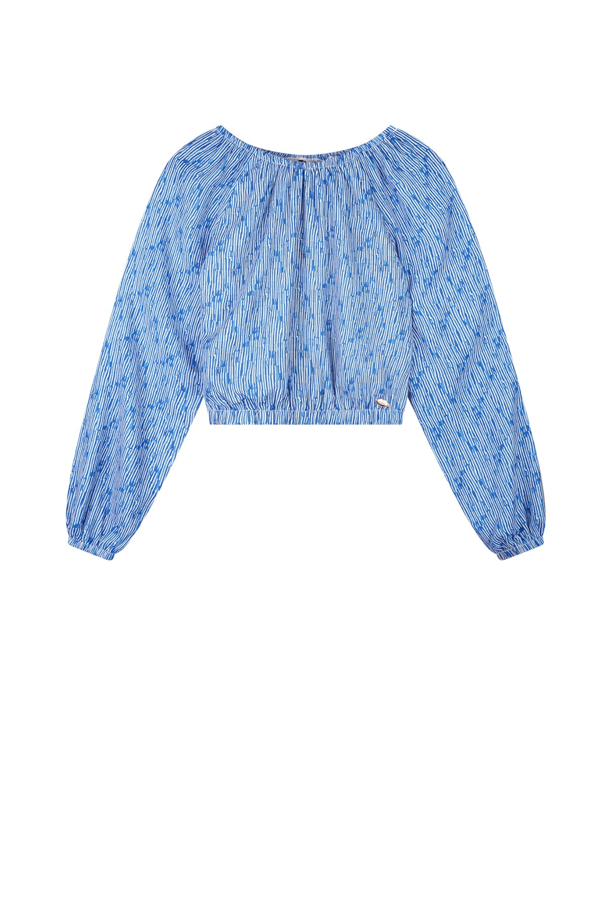 Timara Cropped Blouse Blauw