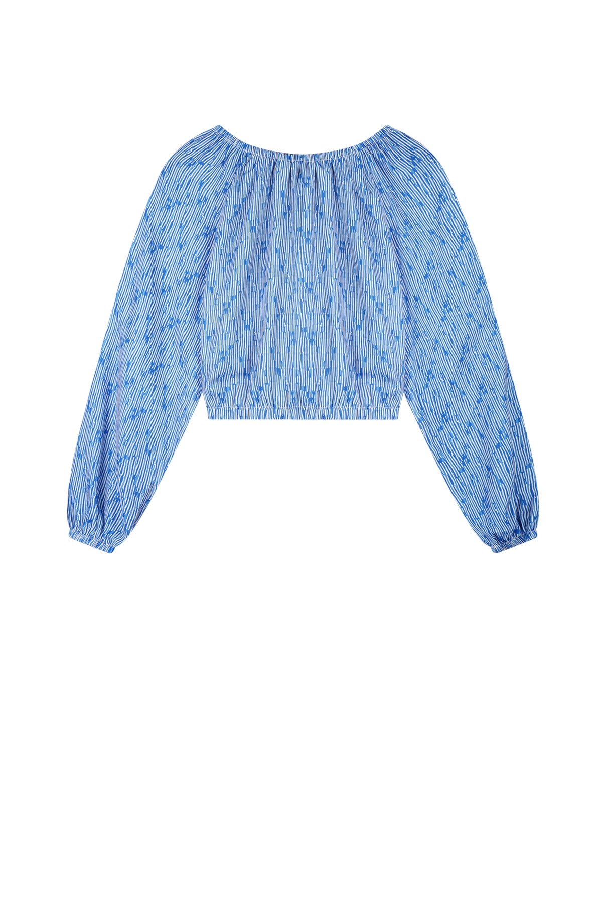 Timara Cropped Blouse Blauw