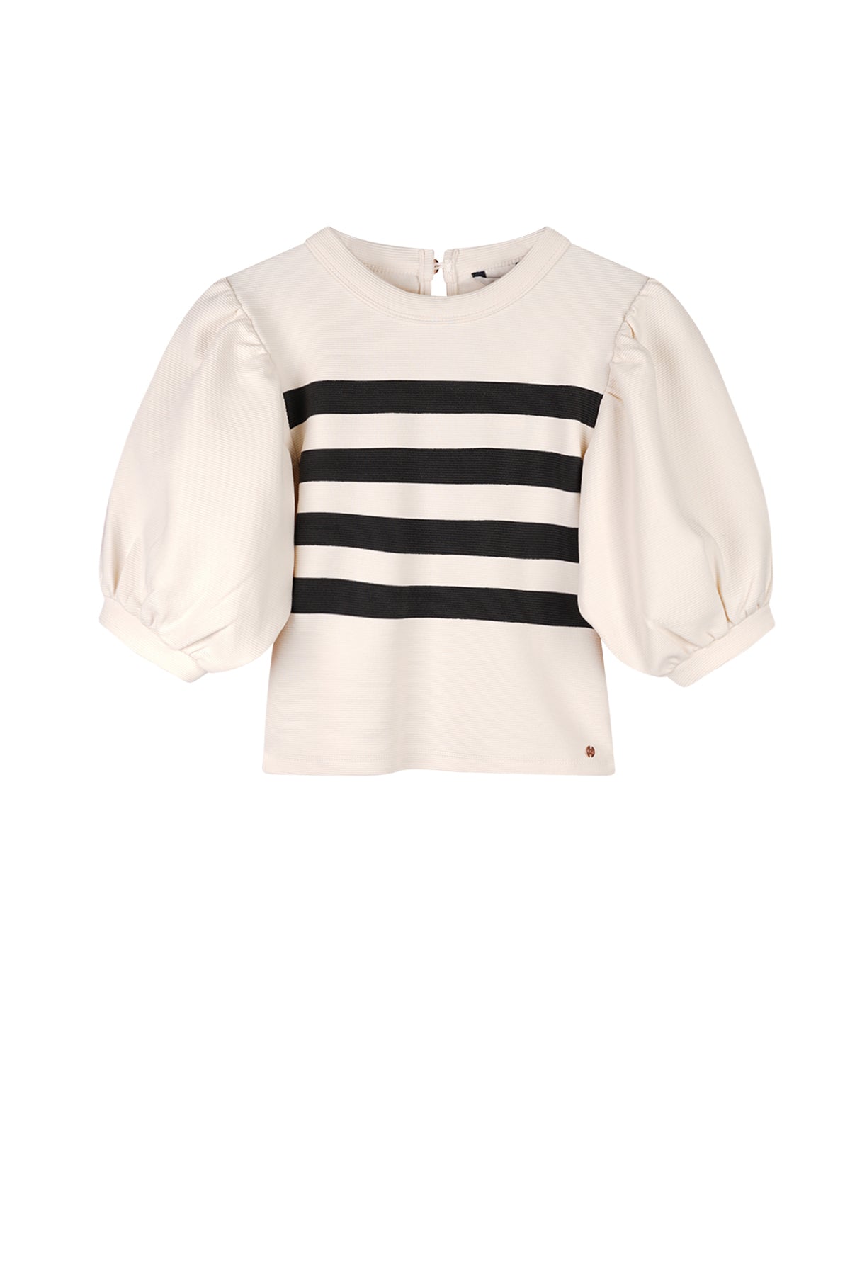 Kylia Rib Jersey Top Ivoor